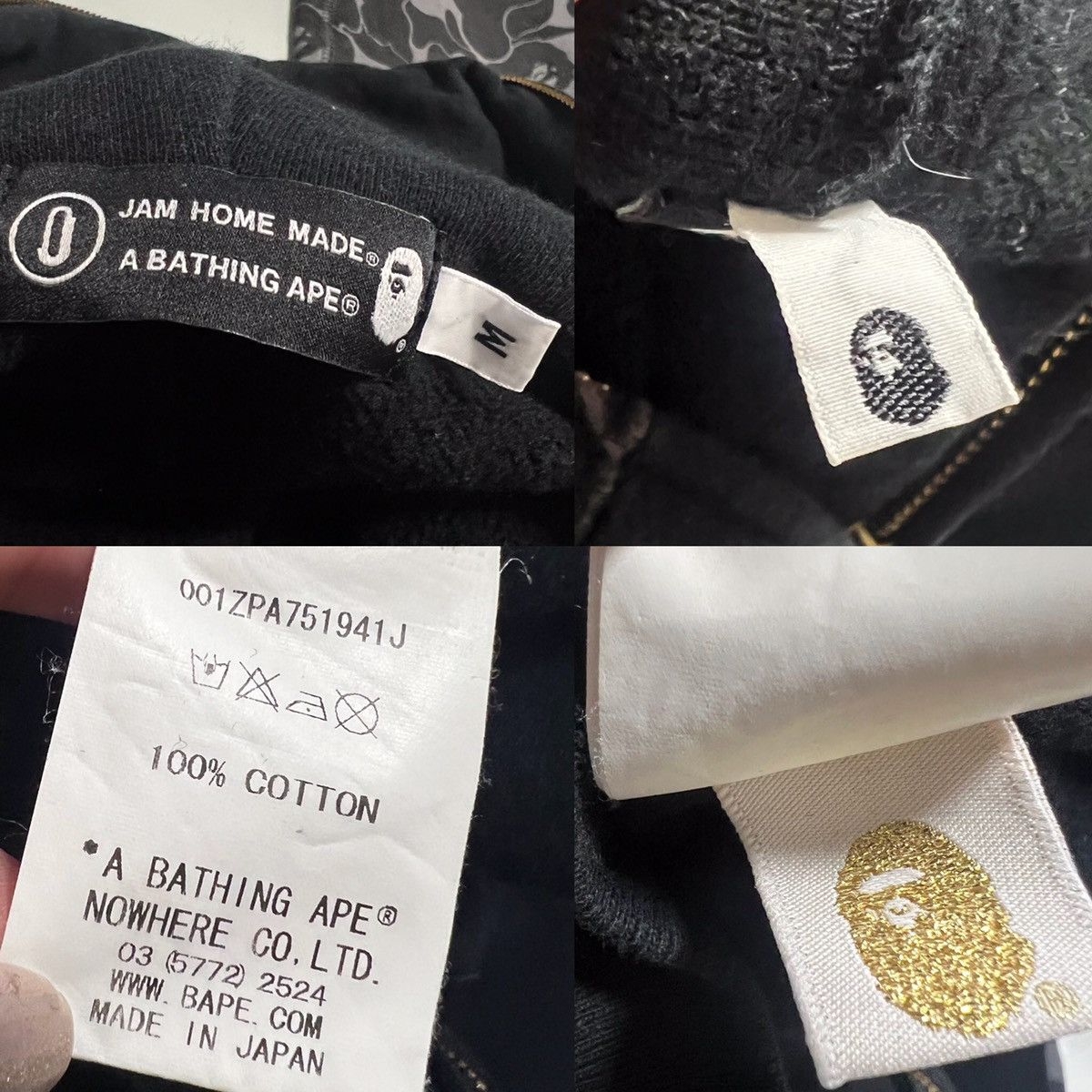 Bape BAPE shark full zip hoodie black/black camo Size US M / EU 48-50 / 2 - 9 Thumbnail