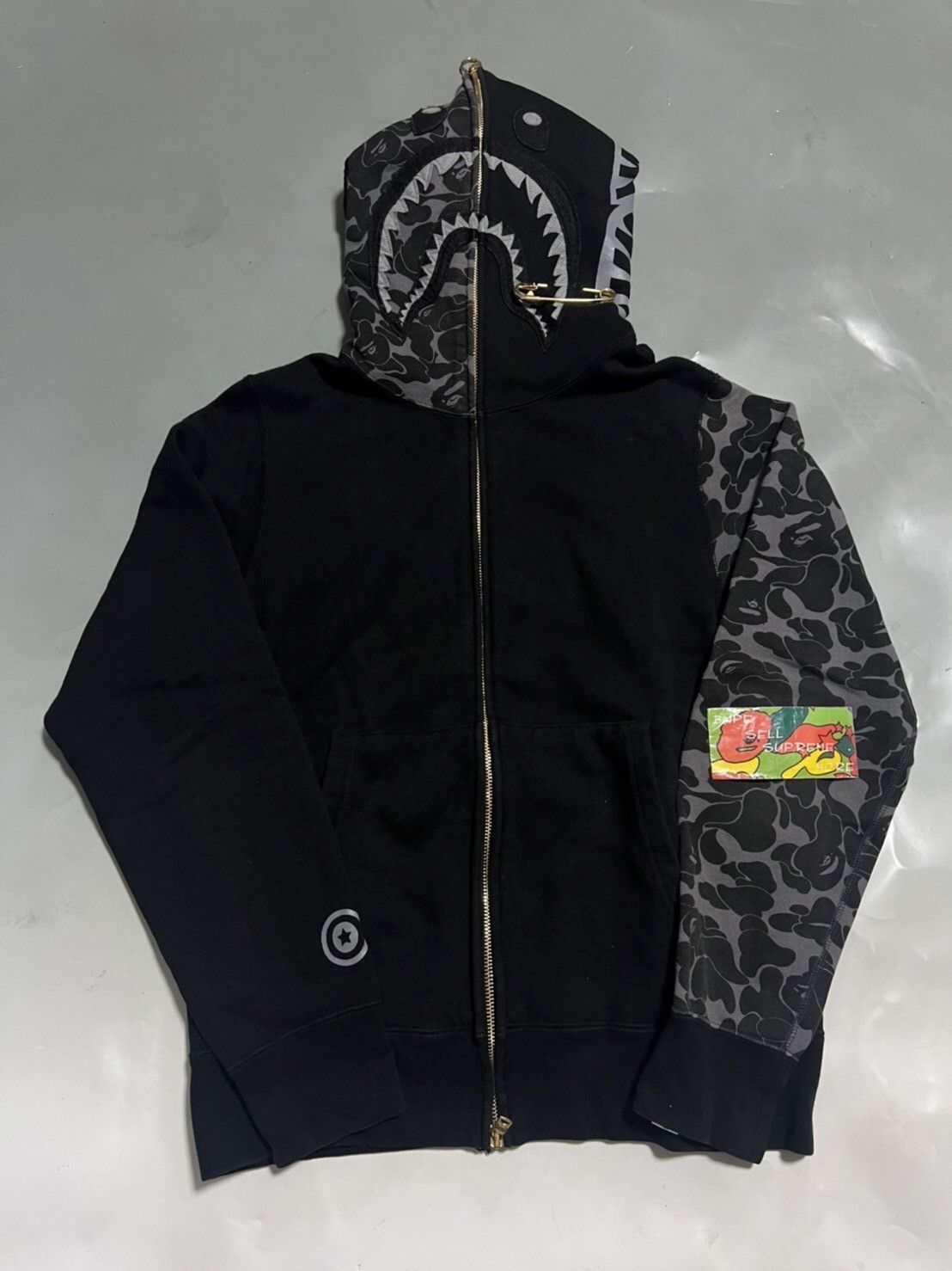 Bape shark hot sale hoodie grailed