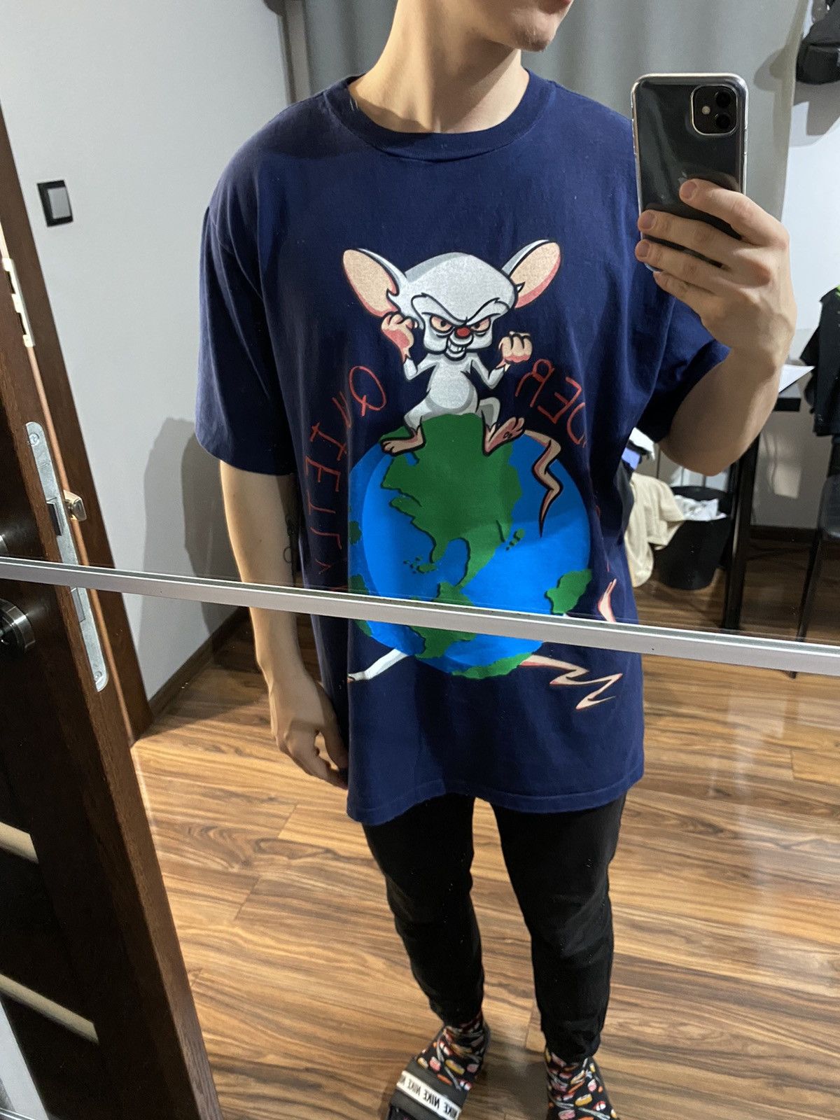 Cartoon Network × Vintage 95' Pinky And The Brain T shirt USA Single Stitch Warner Size US XL / EU 56 / 4 - 8 Thumbnail