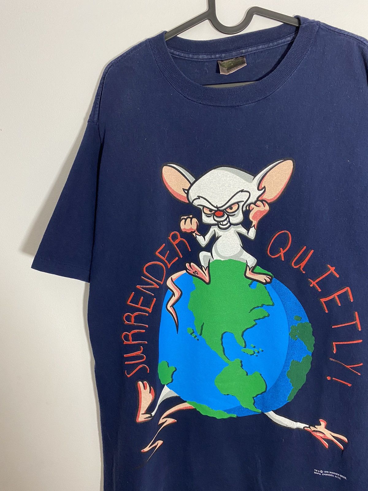 Cartoon Network × Vintage 95' Pinky And The Brain T shirt USA Single Stitch Warner Size US XL / EU 56 / 4 - 3 Thumbnail