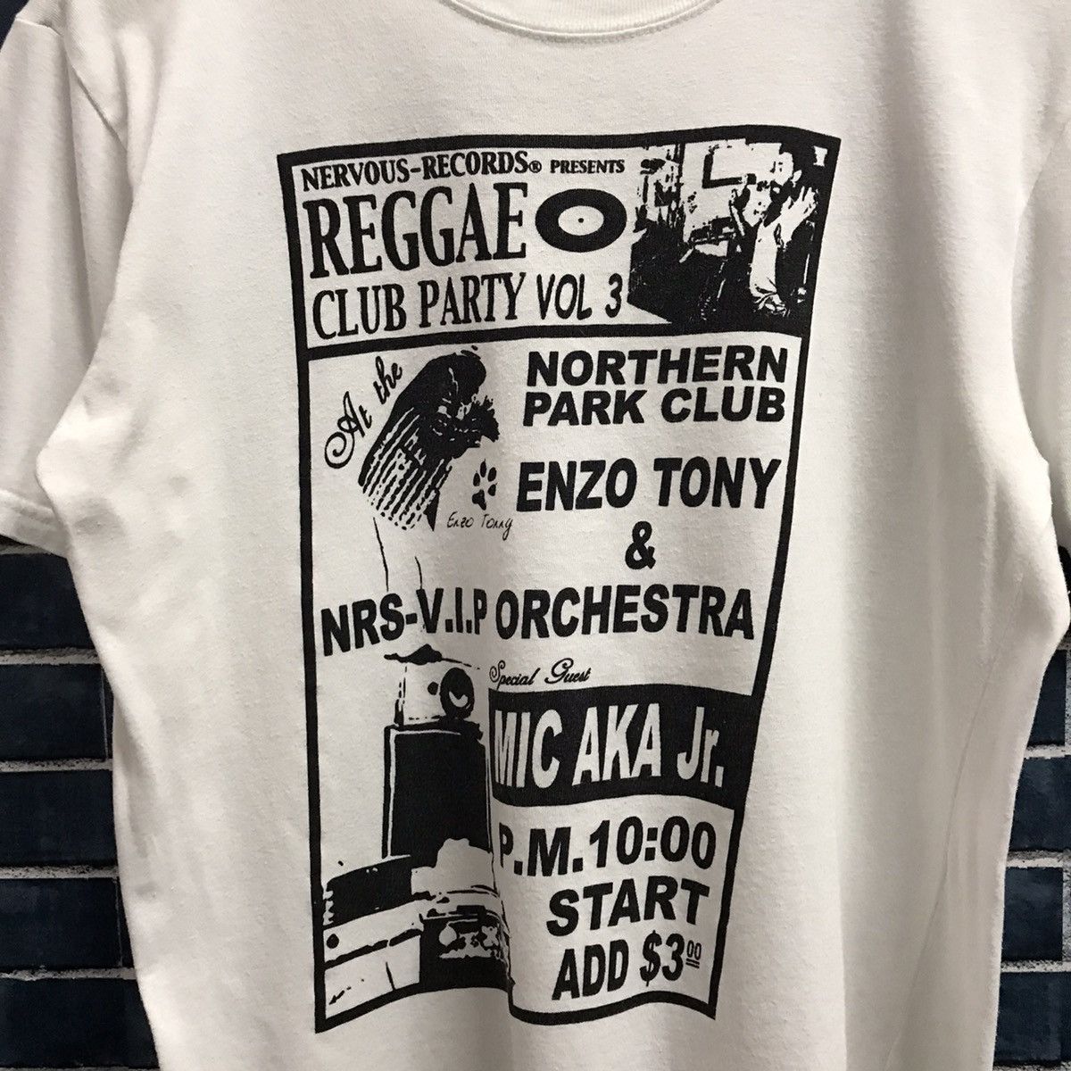 Jazz Cartier × Rap Tees × Vintage Vintage Nervous Records Reggae club party vol 3 tshirt Size US M / EU 48-50 / 2 - 4 Thumbnail