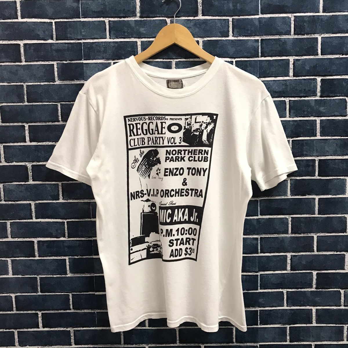 Jazz Cartier × Rap Tees × Vintage Vintage Nervous Records Reggae club party vol 3 tshirt Size US M / EU 48-50 / 2 - 1 Thumbnail