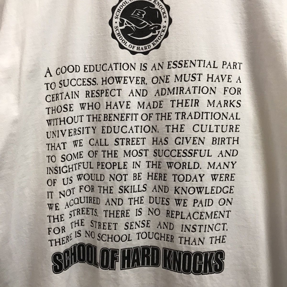 Rap Tees × Vintage Vintage School of hard knocks embossed logo tee Size US XL / EU 56 / 4 - 7 Thumbnail