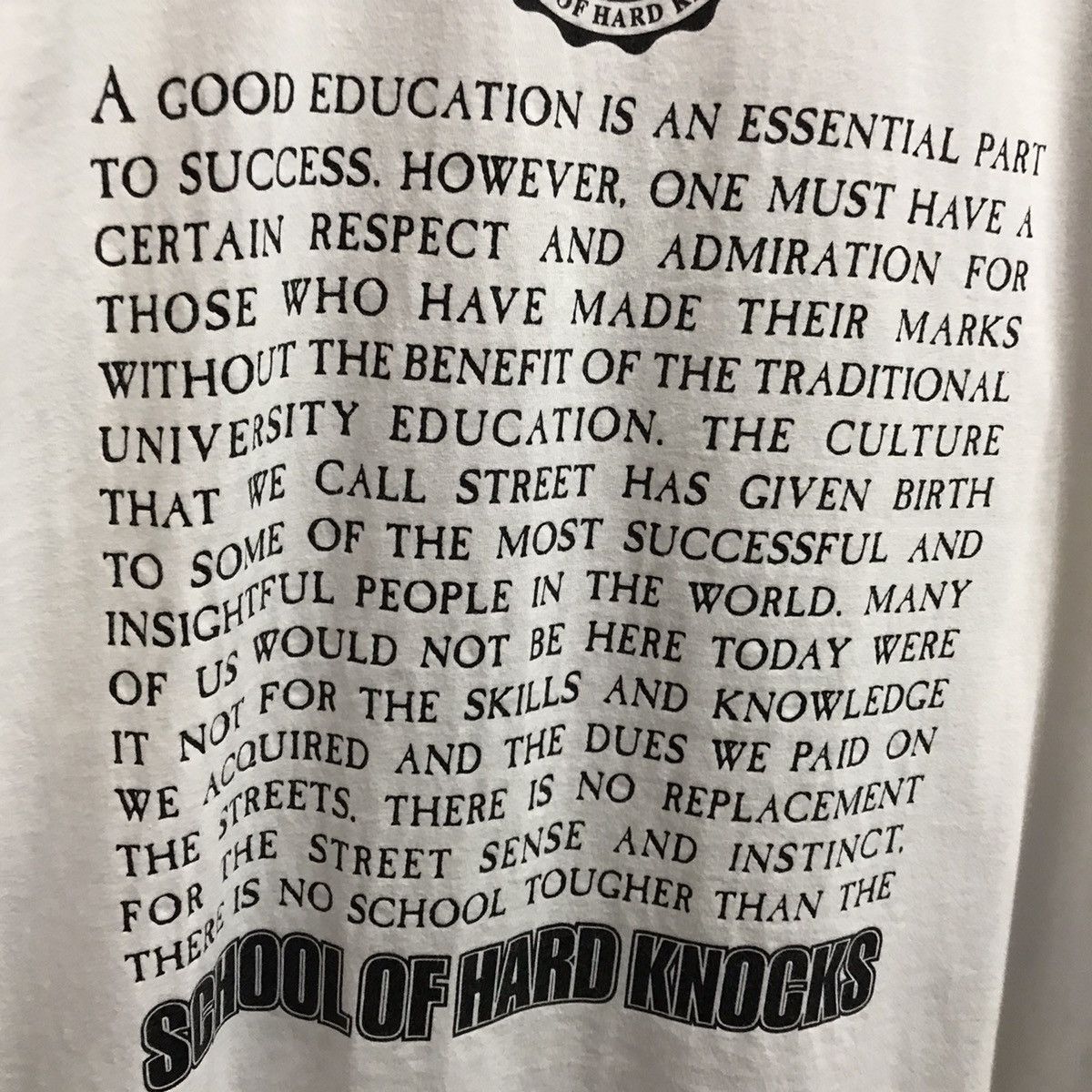 Rap Tees × Vintage Vintage School of hard knocks embossed logo tee Size US XL / EU 56 / 4 - 8 Thumbnail