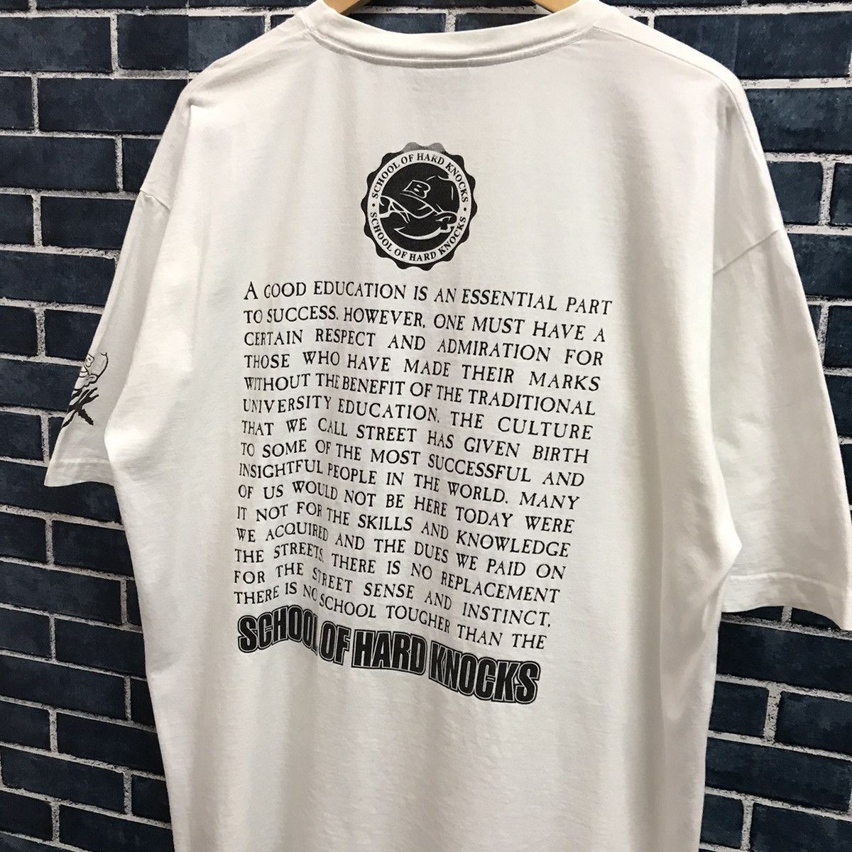 Rap Tees × Vintage Vintage School of hard knocks embossed logo tee Size US XL / EU 56 / 4 - 6 Thumbnail