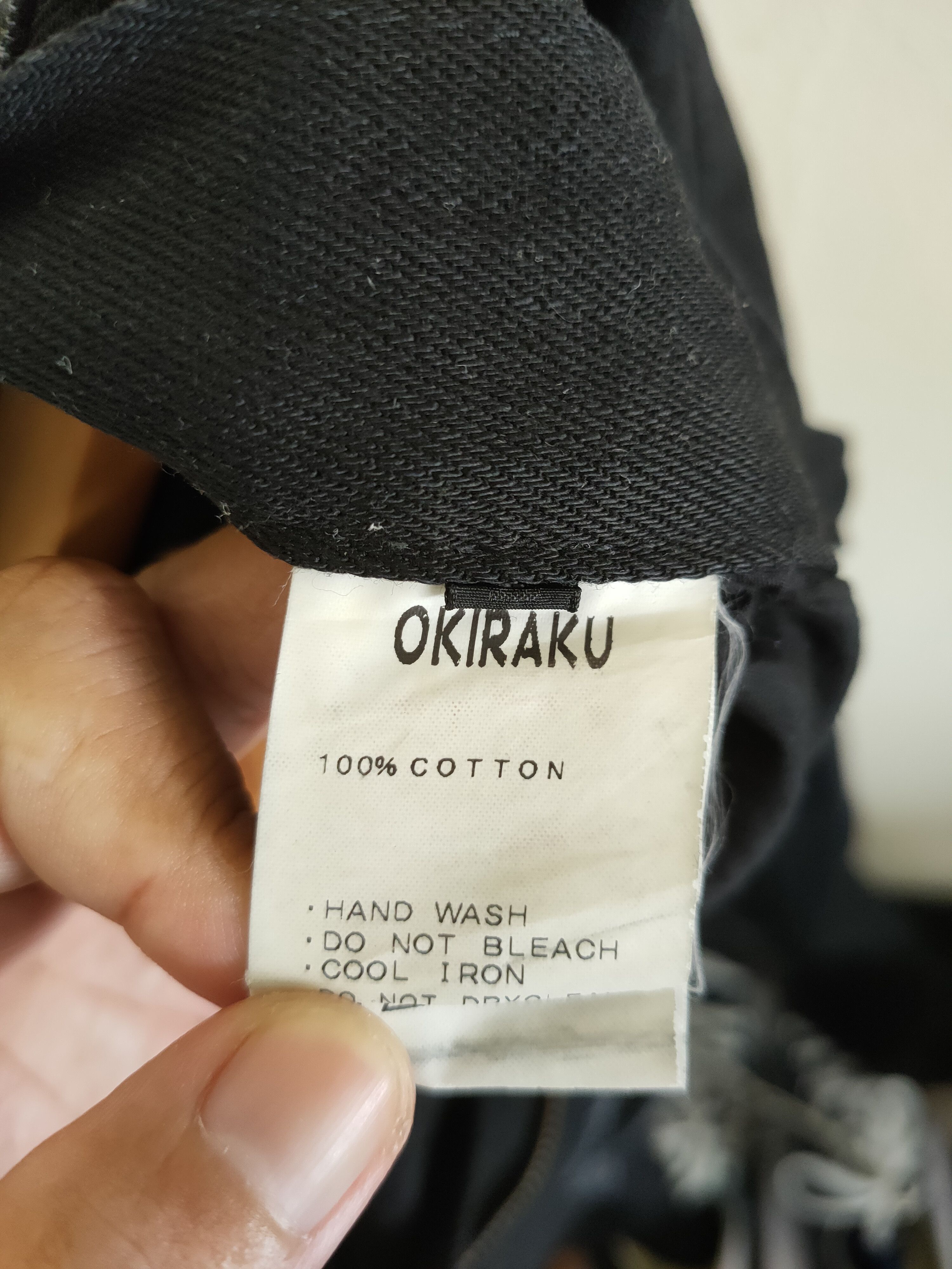 Japanese Brand × Vintage OKIRAKU Distressed Denim Super Black Jeans Size US 31 - 7 Thumbnail
