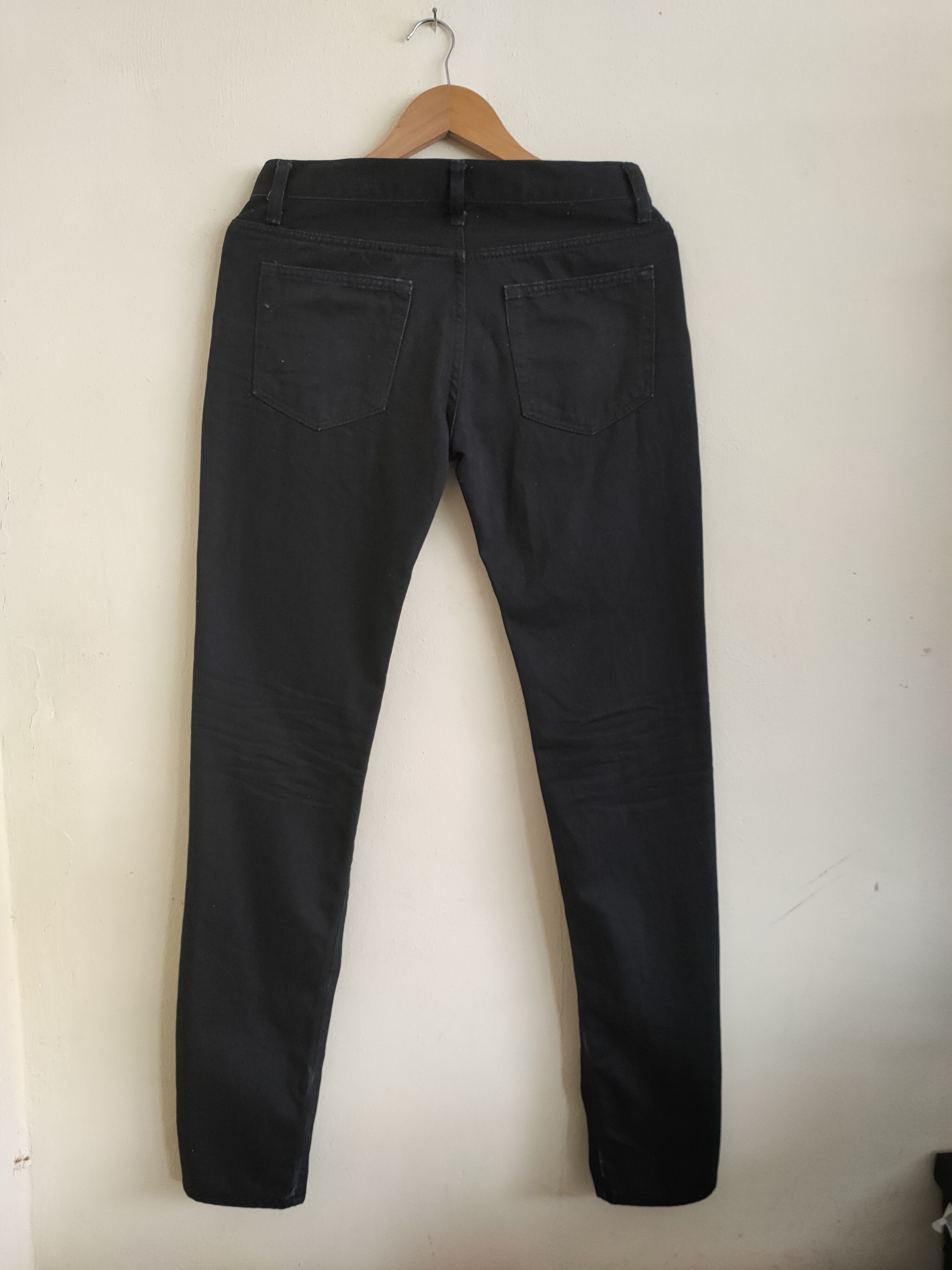 Japanese Brand × Vintage OKIRAKU Distressed Denim Super Black Jeans Size US 31 - 4 Thumbnail