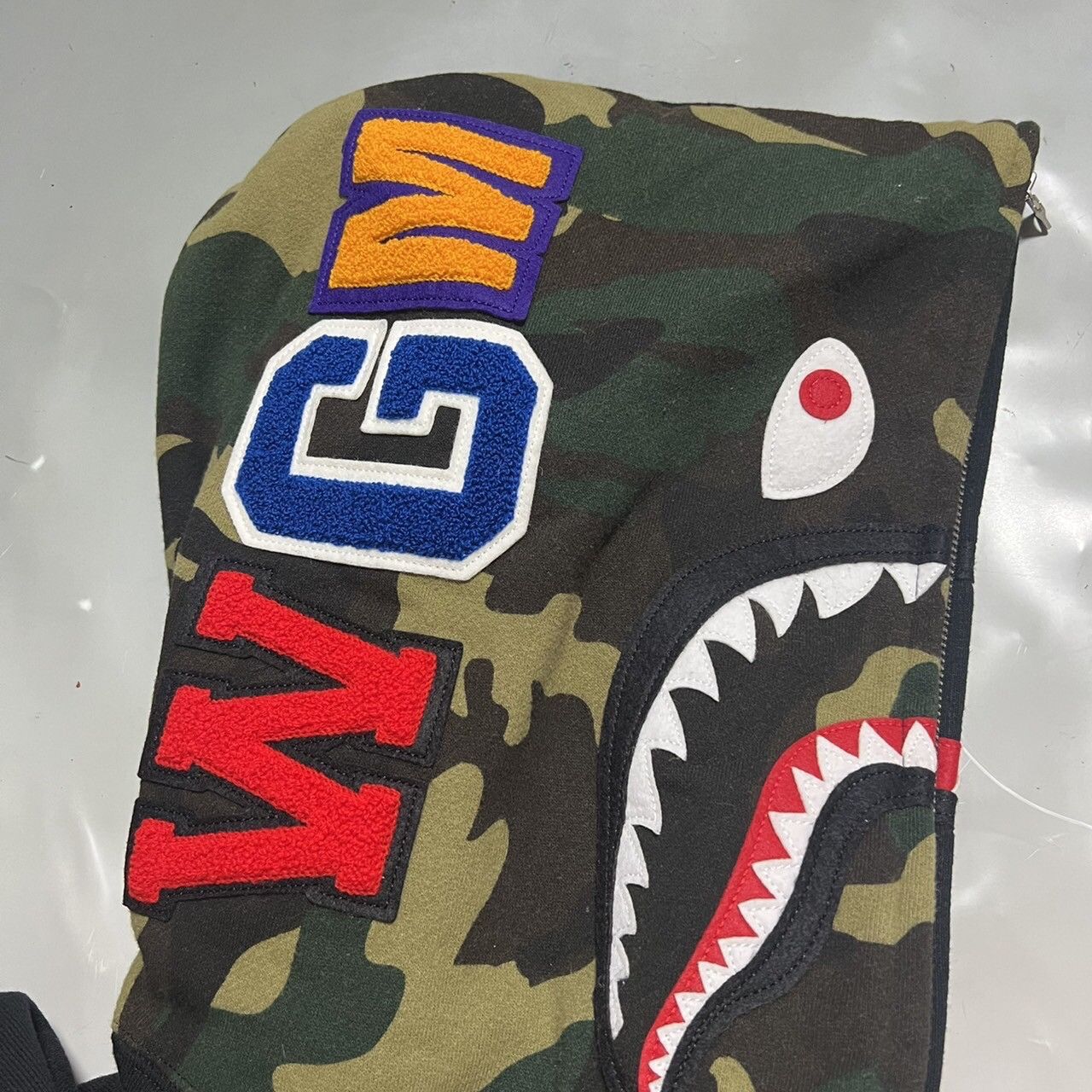 Bape BAPE shark 1st anniversary full zip hoodie black/green camo Size US XL / EU 56 / 4 - 5 Thumbnail