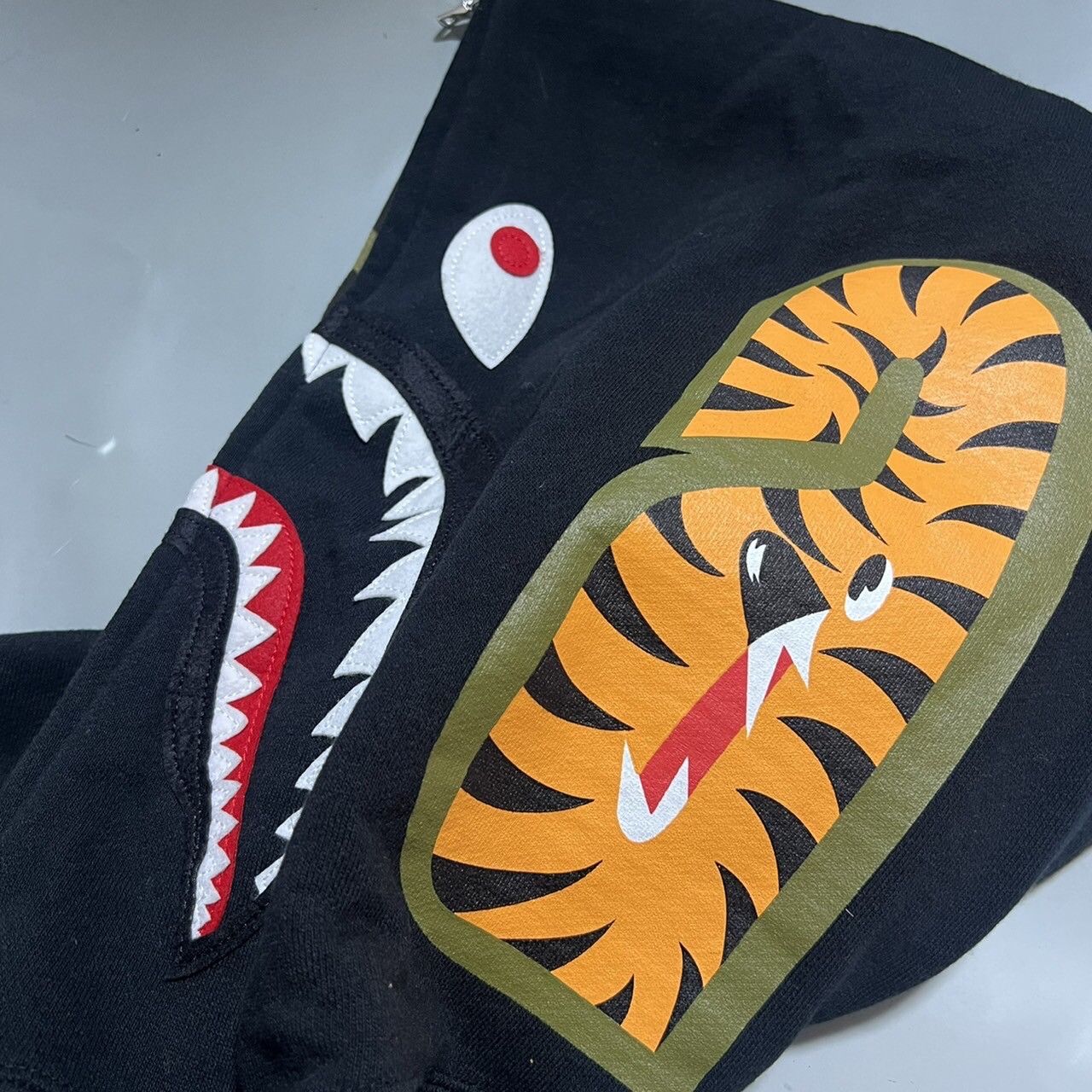Bape BAPE shark 1st anniversary full zip hoodie black/green camo Size US XL / EU 56 / 4 - 4 Thumbnail