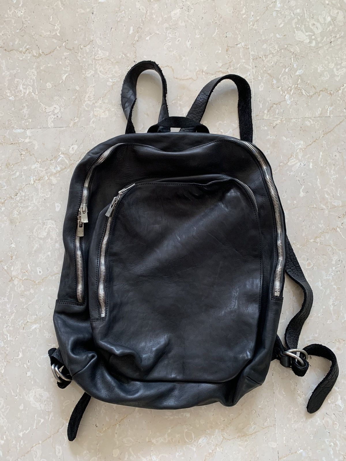 image of No More Drops Guidi 2 Pockets Backpack in Black, Men's