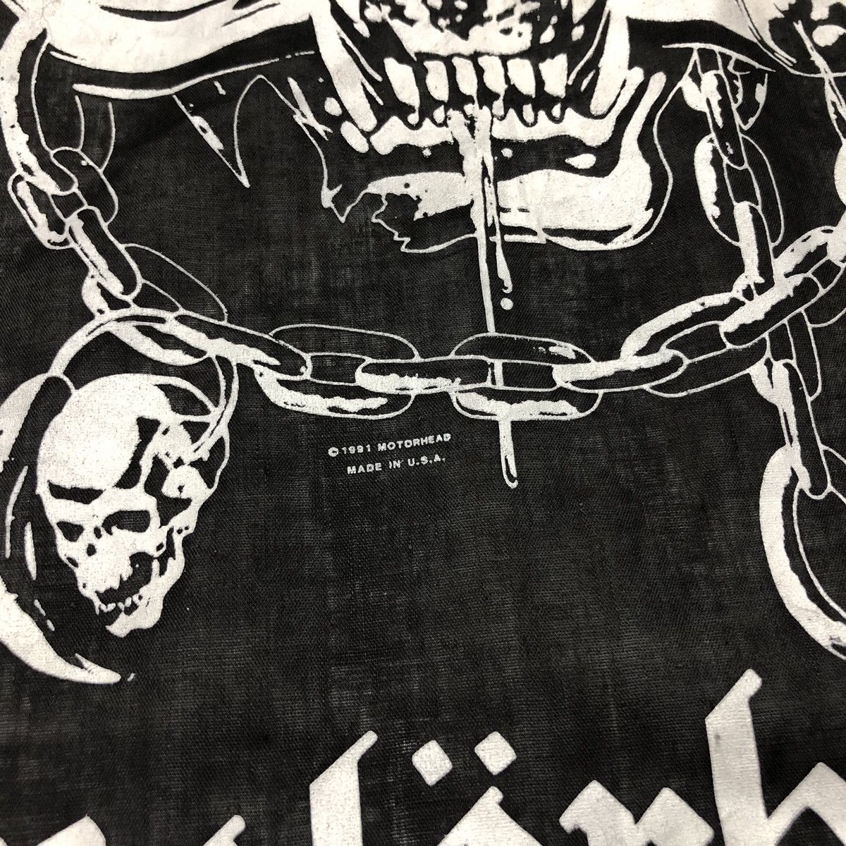 Vintage Vintage Motorhead Muffler Bandana Music Band Rock Concert Size ONE SIZE - 3 Thumbnail
