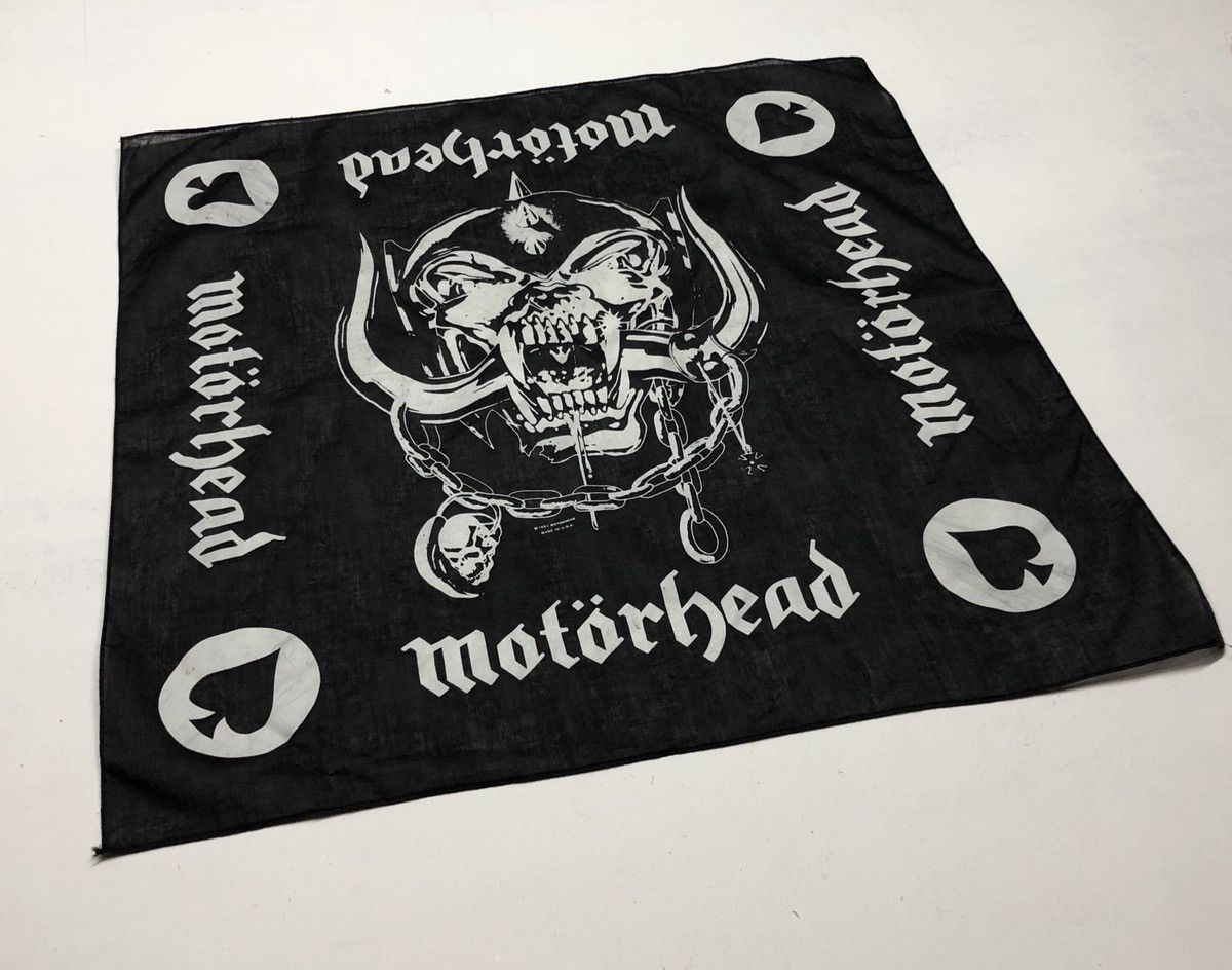 Vintage Vintage Motorhead Muffler Bandana Music Band Rock Concert Size ONE SIZE - 2 Thumbnail