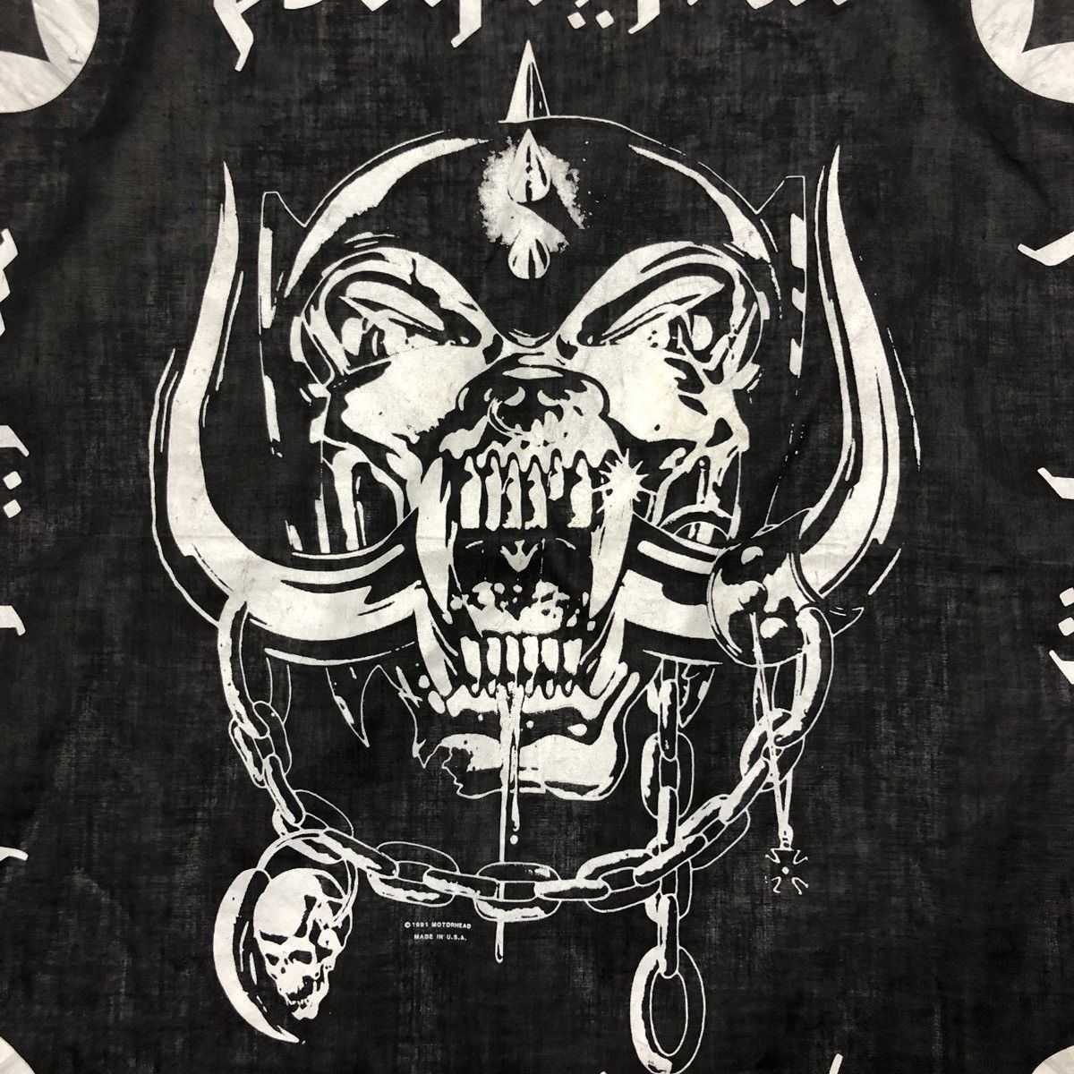 Vintage Vintage Motorhead Muffler Bandana Music Band Rock Concert Size ONE SIZE - 6 Thumbnail