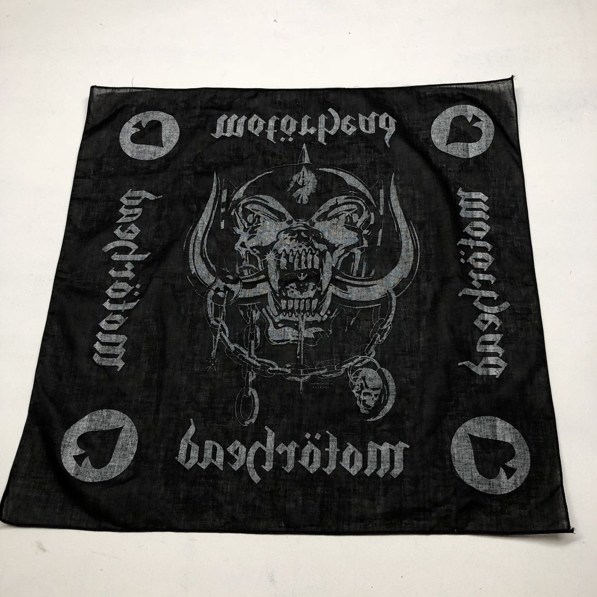 Vintage Vintage Motorhead Muffler Bandana Music Band Rock Concert Size ONE SIZE - 7 Thumbnail