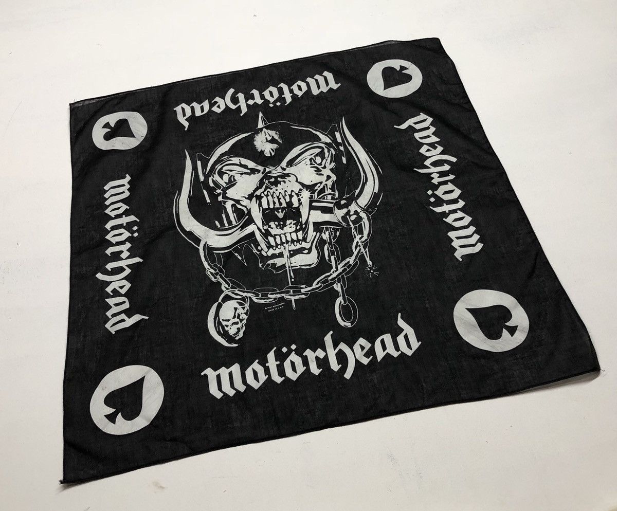 Vintage Vintage Motorhead Muffler Bandana Music Band Rock Concert Size ONE SIZE - 4 Thumbnail