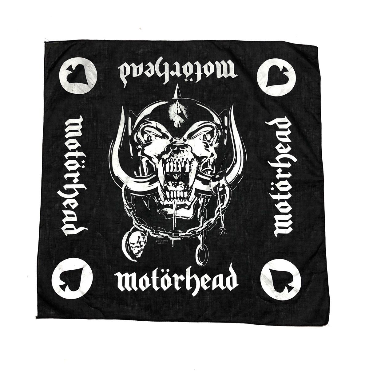 Vintage Vintage Motorhead Muffler Bandana Music Band Rock Concert Size ONE SIZE - 1 Thumbnail