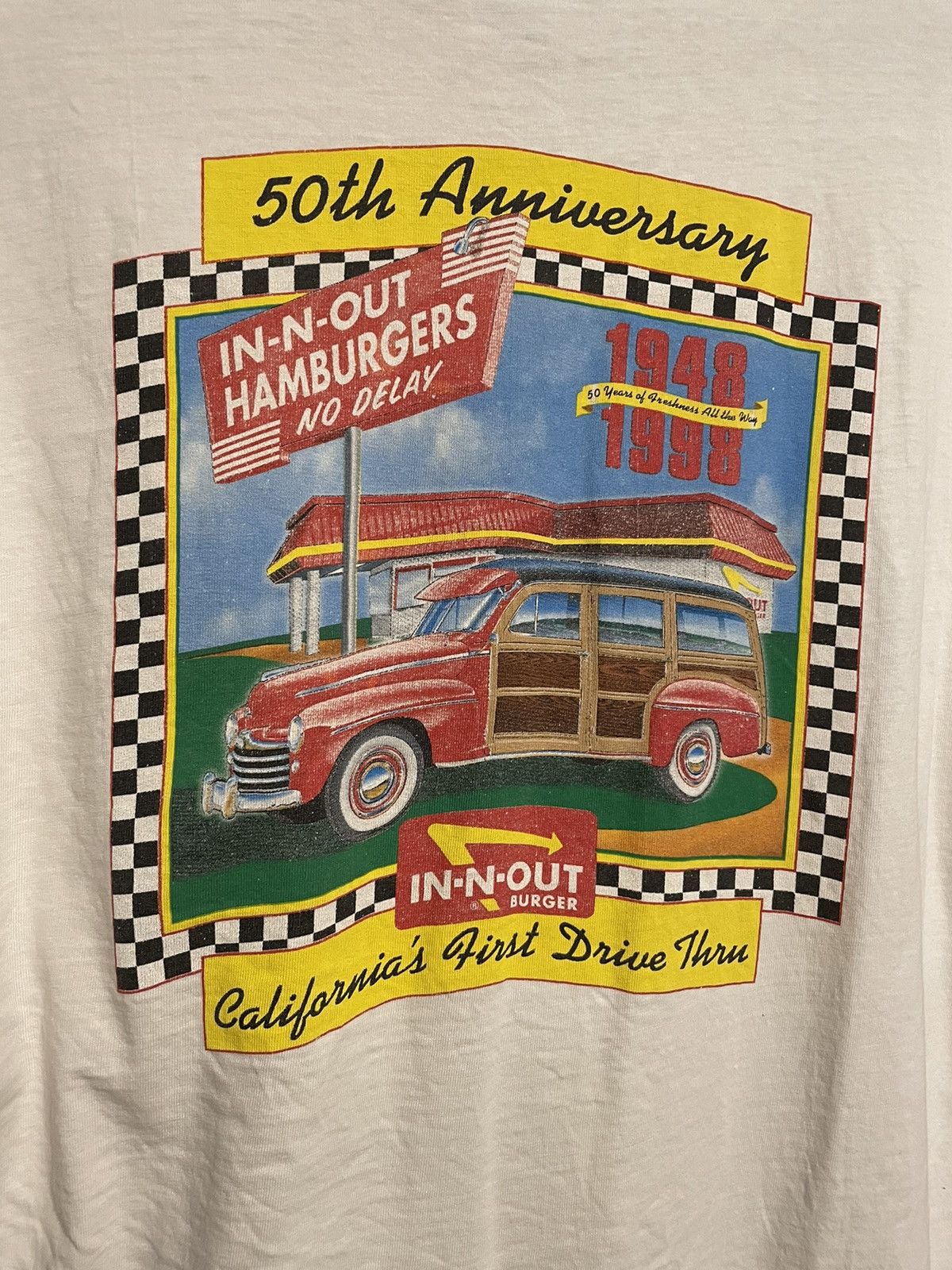 Vintage Vintage 90s In-N-Out Tee XL Size US XL / EU 56 / 4 - 2 Thumbnail
