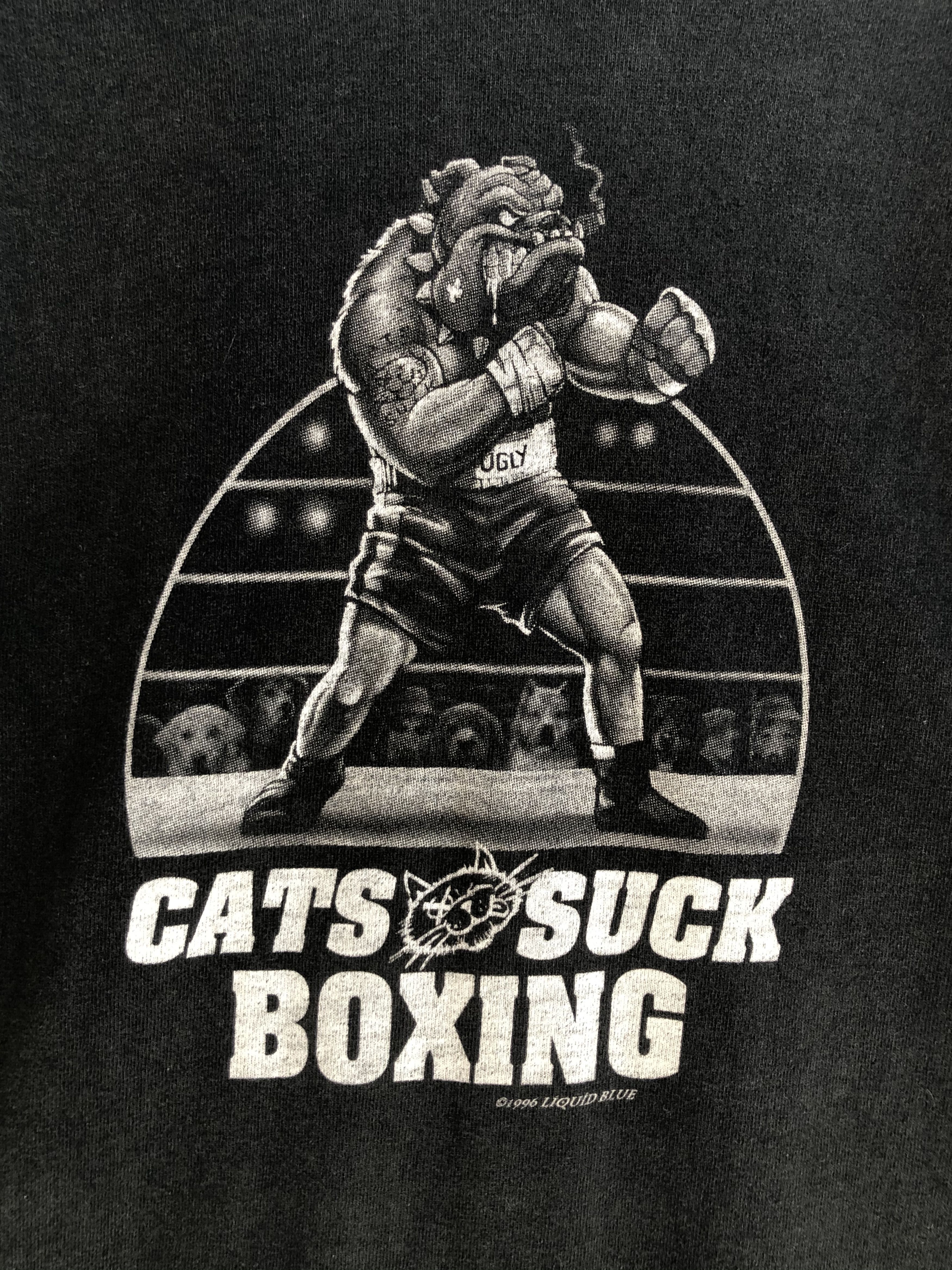 Liquid Blue VINTAGE 1996 LIQUID BLUE CATS SUCK BOXING DISTRESSED TEE Size US L / EU 52-54 / 3 - 6 Thumbnail