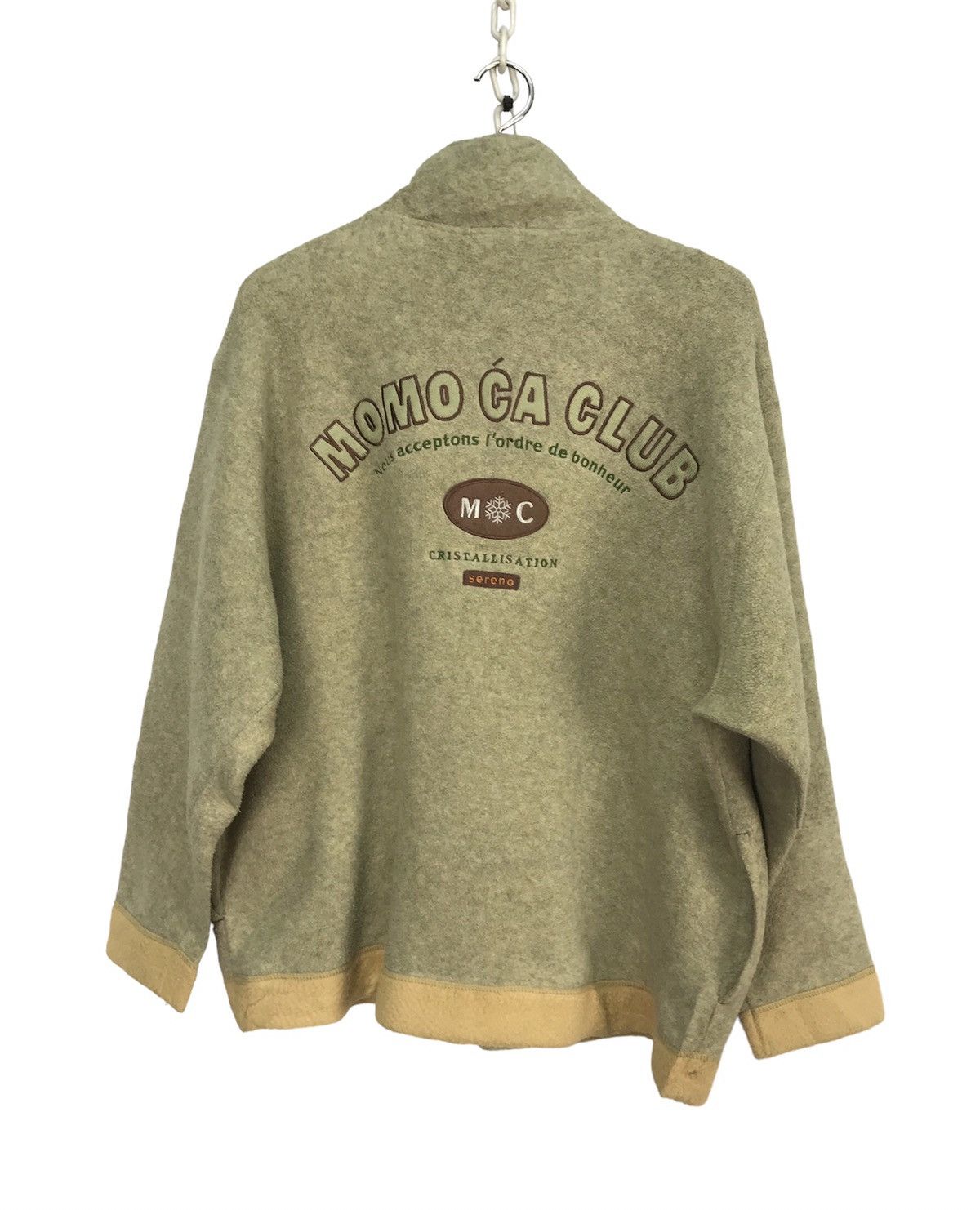 Japanese Brand Momo ca club spellout fleece zipper jacket by power blast Size US L / EU 52-54 / 3 - 2 Thumbnail