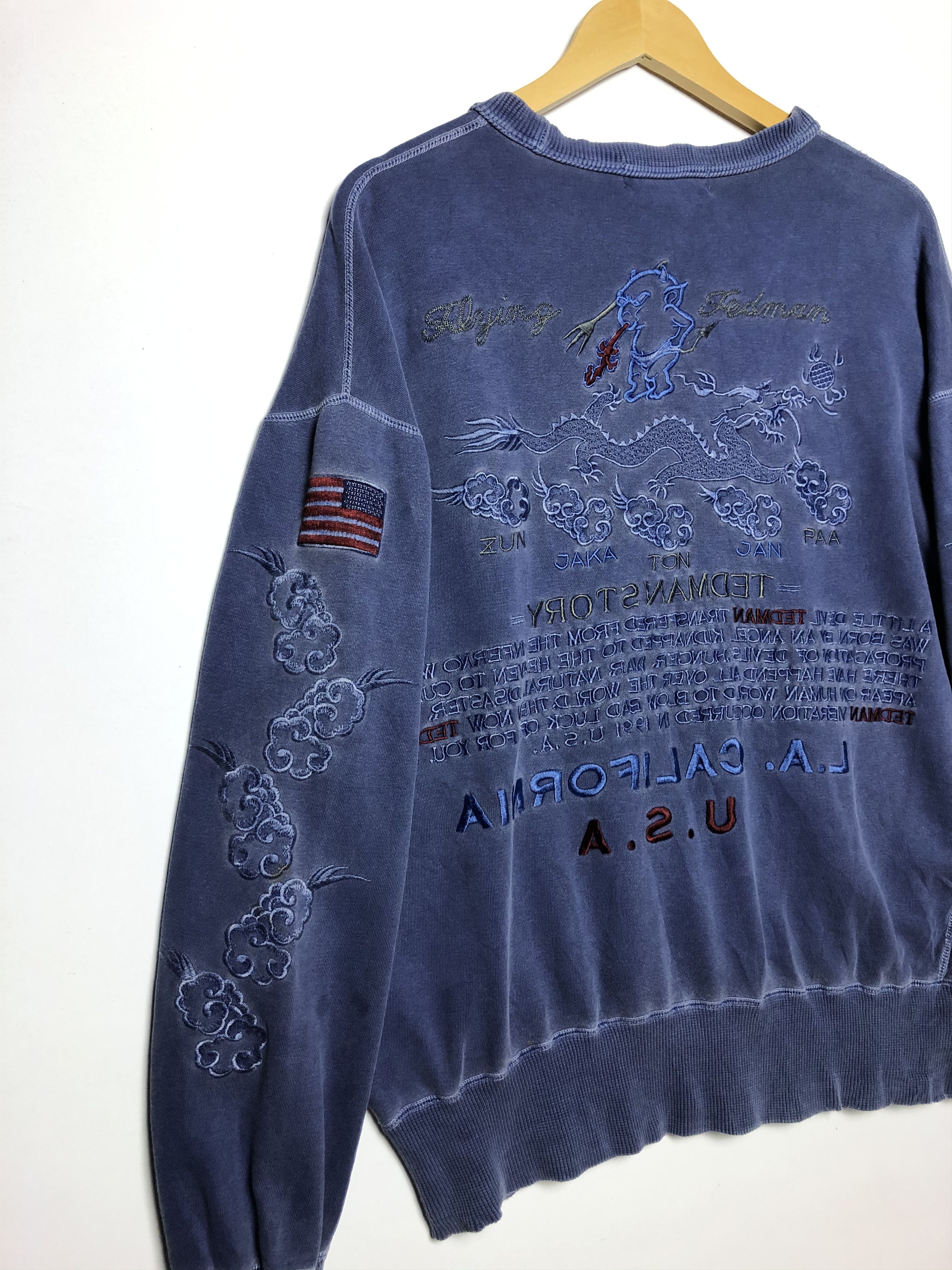 Tedman VINTAGE DISTRESSED TED COMPANY SUKAJAN INSPIRED SWEATSHIRT Size US M / EU 48-50 / 2 - 2 Thumbnail