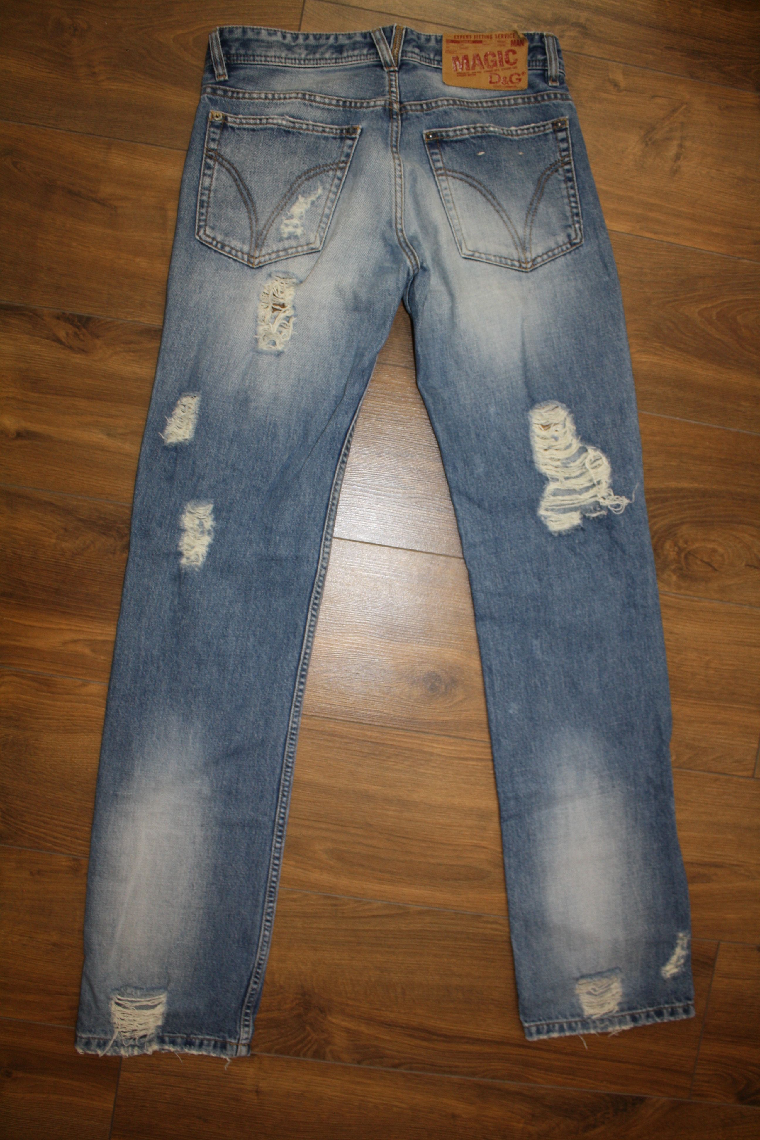 image of Dolce Gabbana x Vintage Dolce & Gabbana Magic Denim Distressed Jeans, Men's (Size 30)