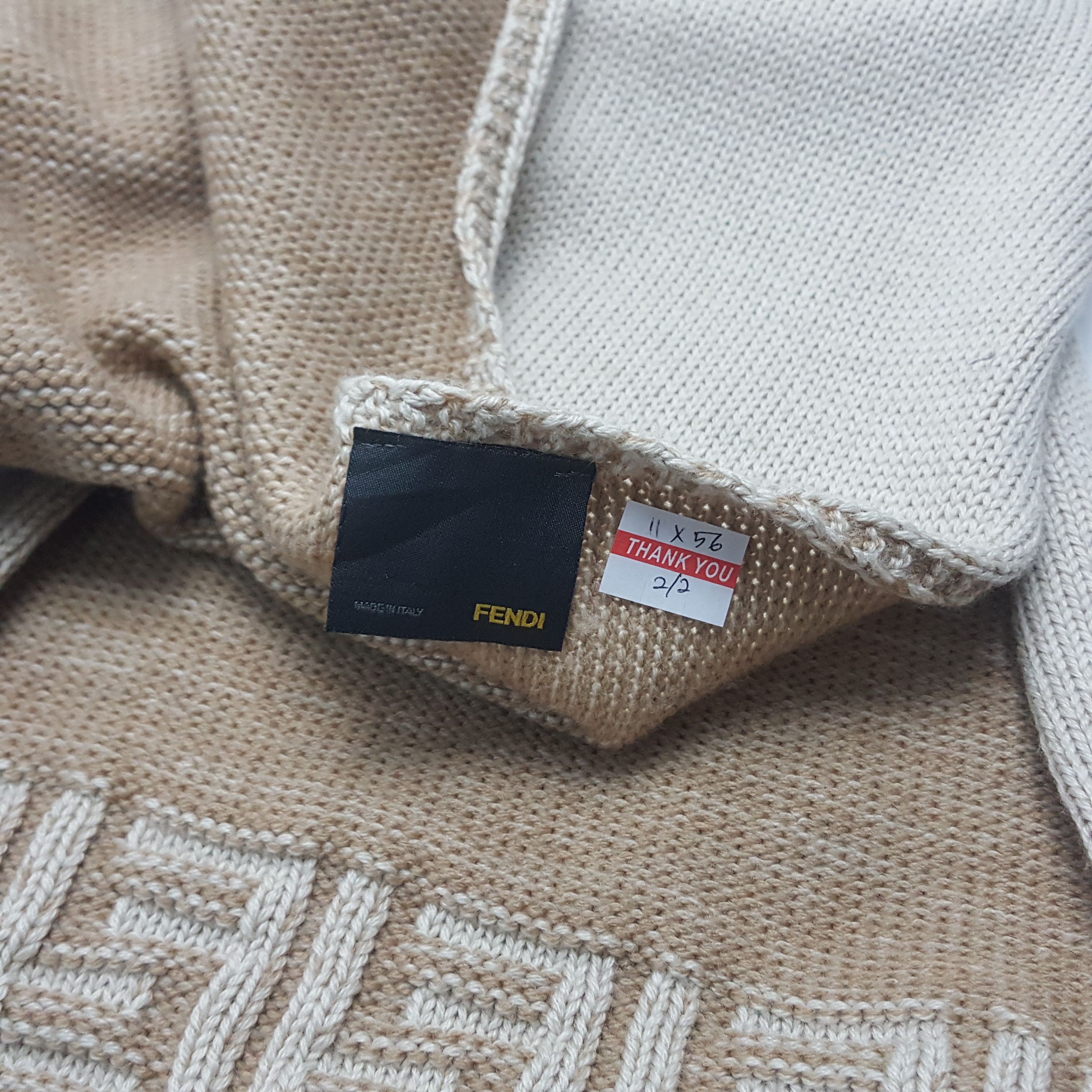 Fendi × Vintage Vintage FENDI logo design muffler made in Italy Size ONE SIZE - 5 Thumbnail