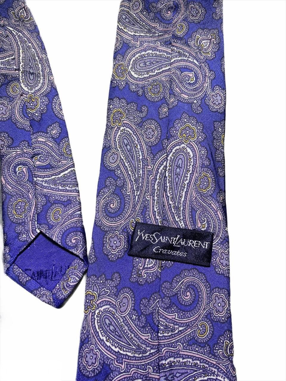 Yves Saint Laurent Yves saint laurent silk nectie paisley design Size ONE SIZE - 3 Thumbnail