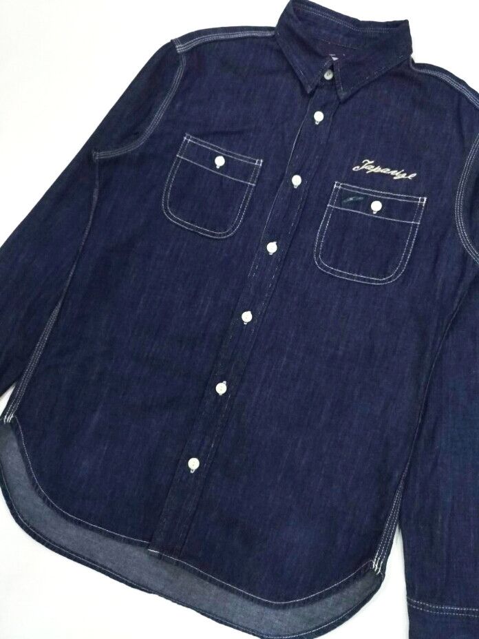 Designer × Japanese Brand × Takeo Kikuchi RARE! TAKEO KIKUCHI ROCKABILLY L/SLEEVE CHAMBRAY Size US M / EU 48-50 / 2 - 4 Thumbnail