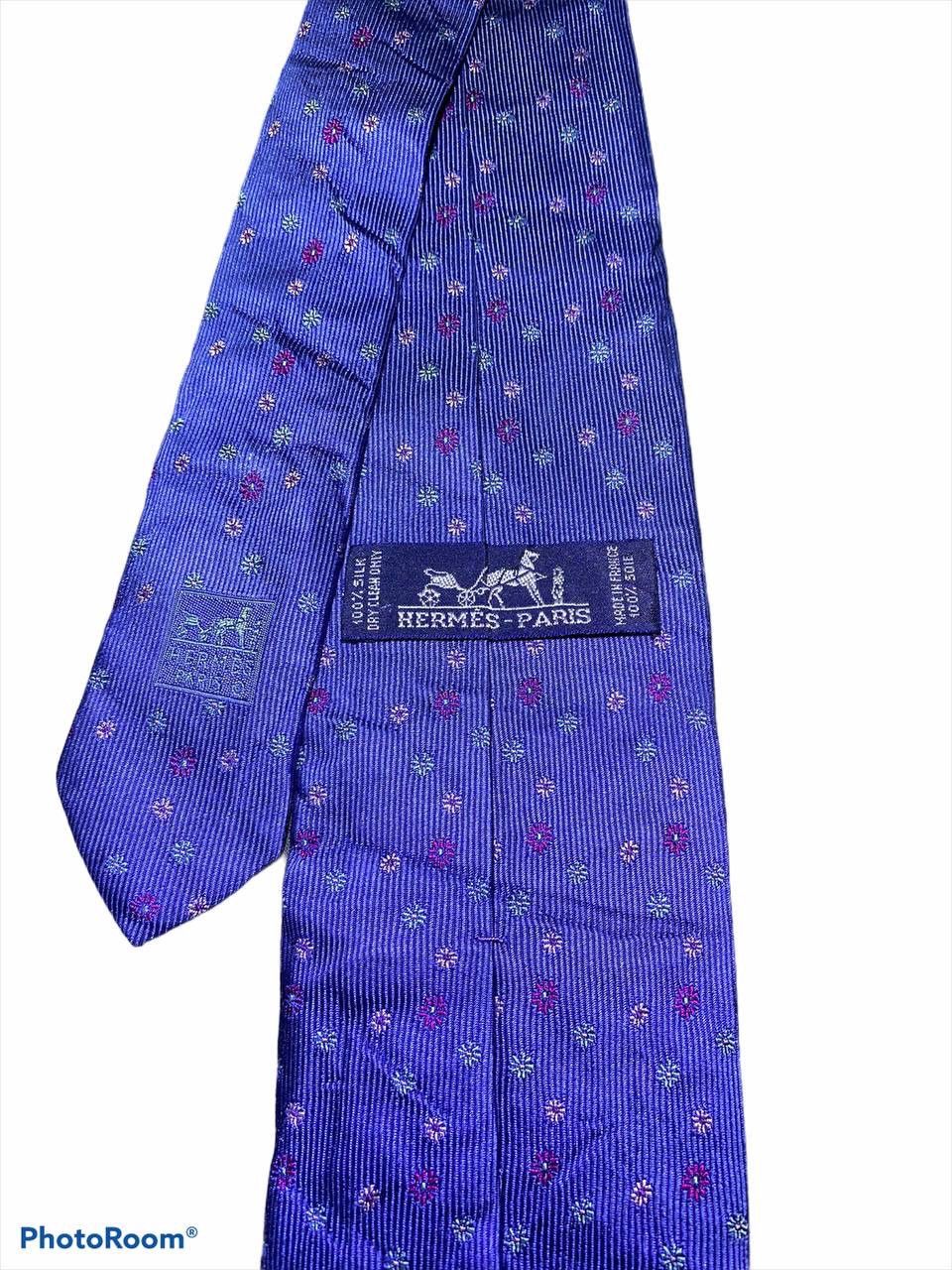 Hermes Hermes paris silk necktie flower design Size ONE SIZE - 3 Thumbnail