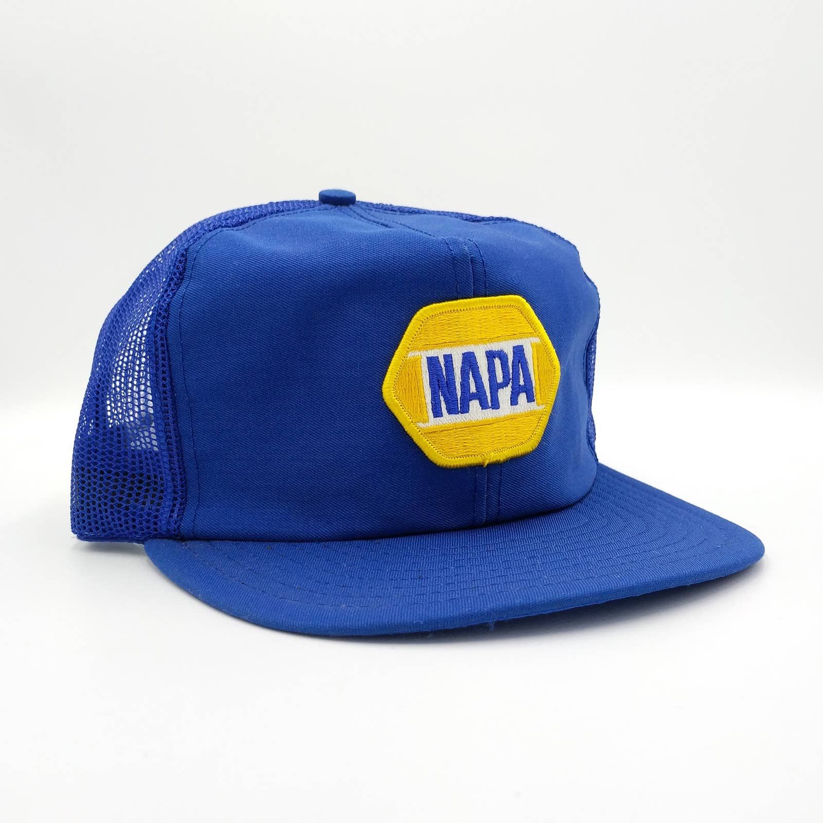 image of Trucker Hat x Vintage Napa Patch Snapback Trucker Mesh Hat 70's Louisville in Blue, Men's