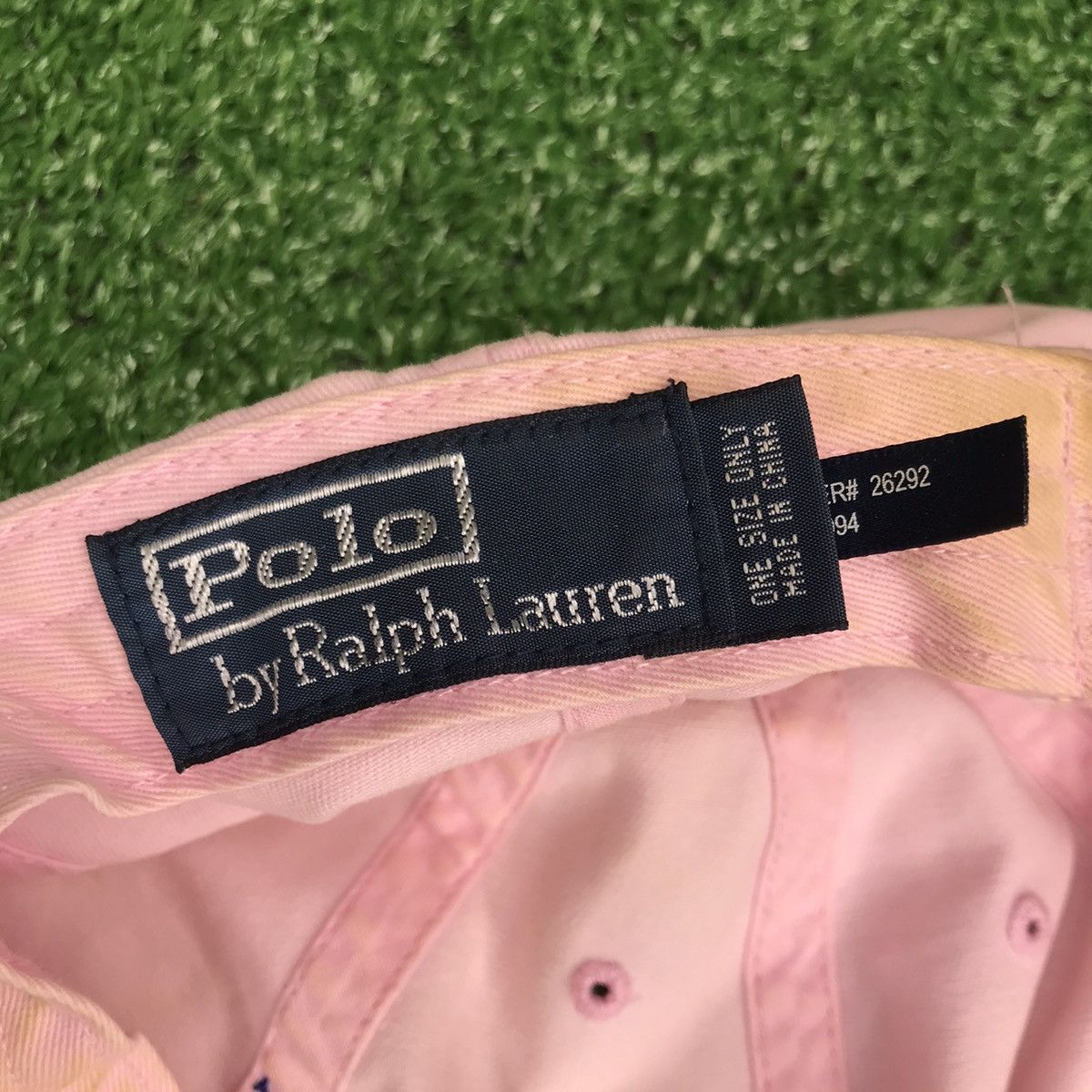 Polo Ralph Lauren × Vintage Vintage Polo Ralph Lauren Leather Strapback Dad Hat Pink Size ONE SIZE - 4 Thumbnail
