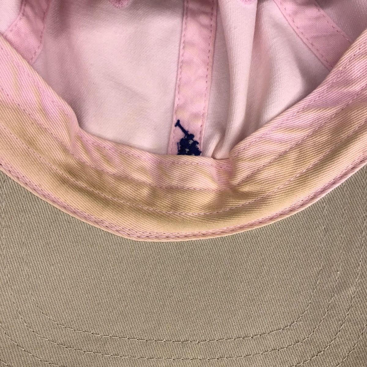 Polo Ralph Lauren × Vintage Vintage Polo Ralph Lauren Leather Strapback Dad Hat Pink Size ONE SIZE - 7 Thumbnail