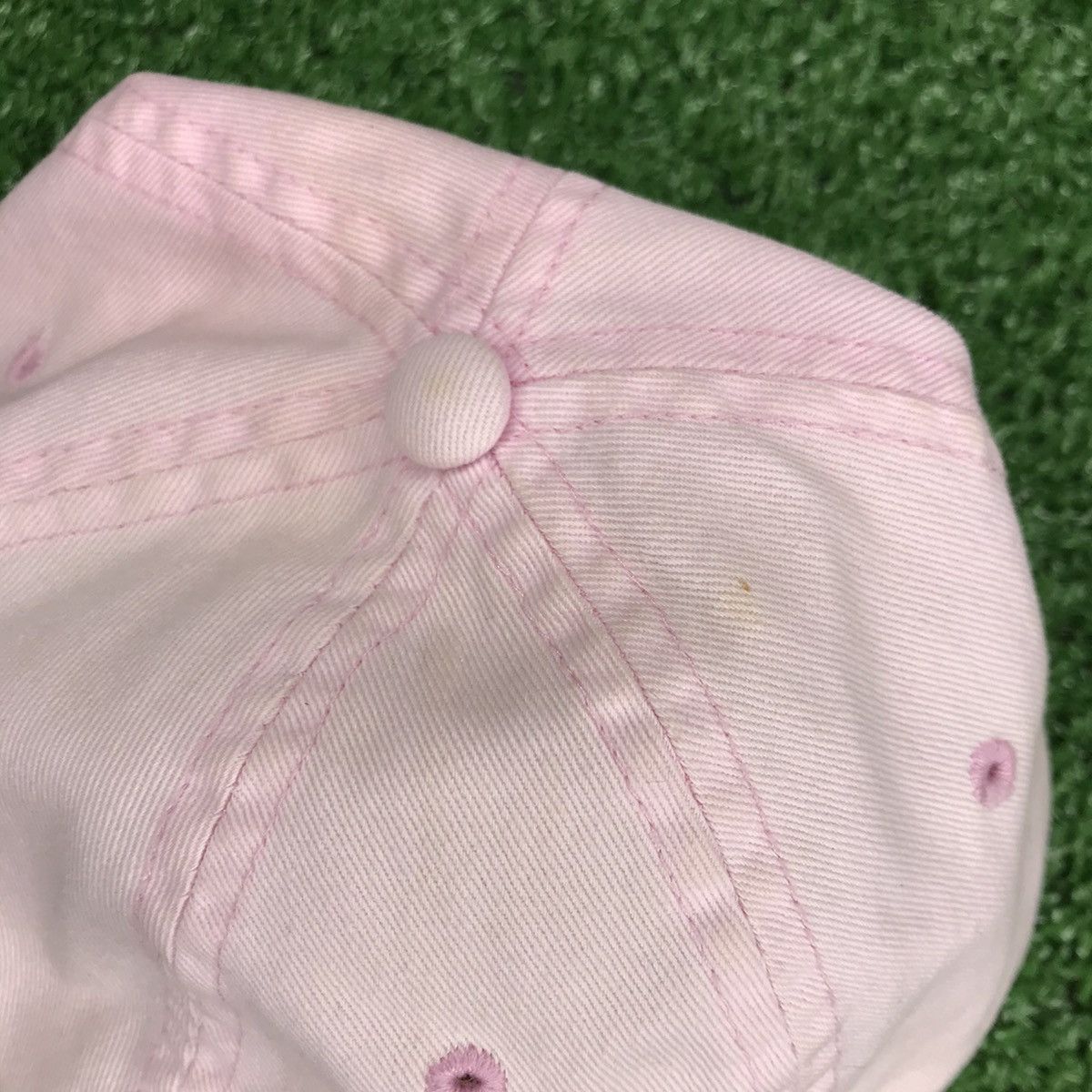 Polo Ralph Lauren × Vintage Vintage Polo Ralph Lauren Leather Strapback Dad Hat Pink Size ONE SIZE - 2 Thumbnail