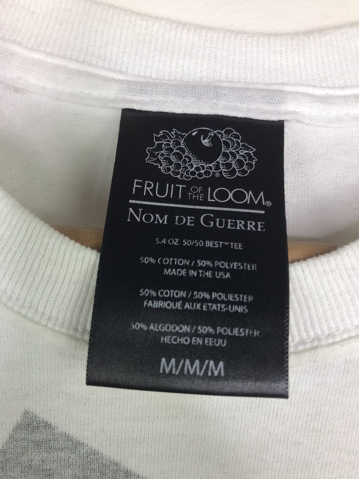 Fruit Of The Loom Rare Vintage Nom De Guerre X Fruit of the Loom Tee T-shirt Size US M / EU 48-50 / 2 - 3 Thumbnail