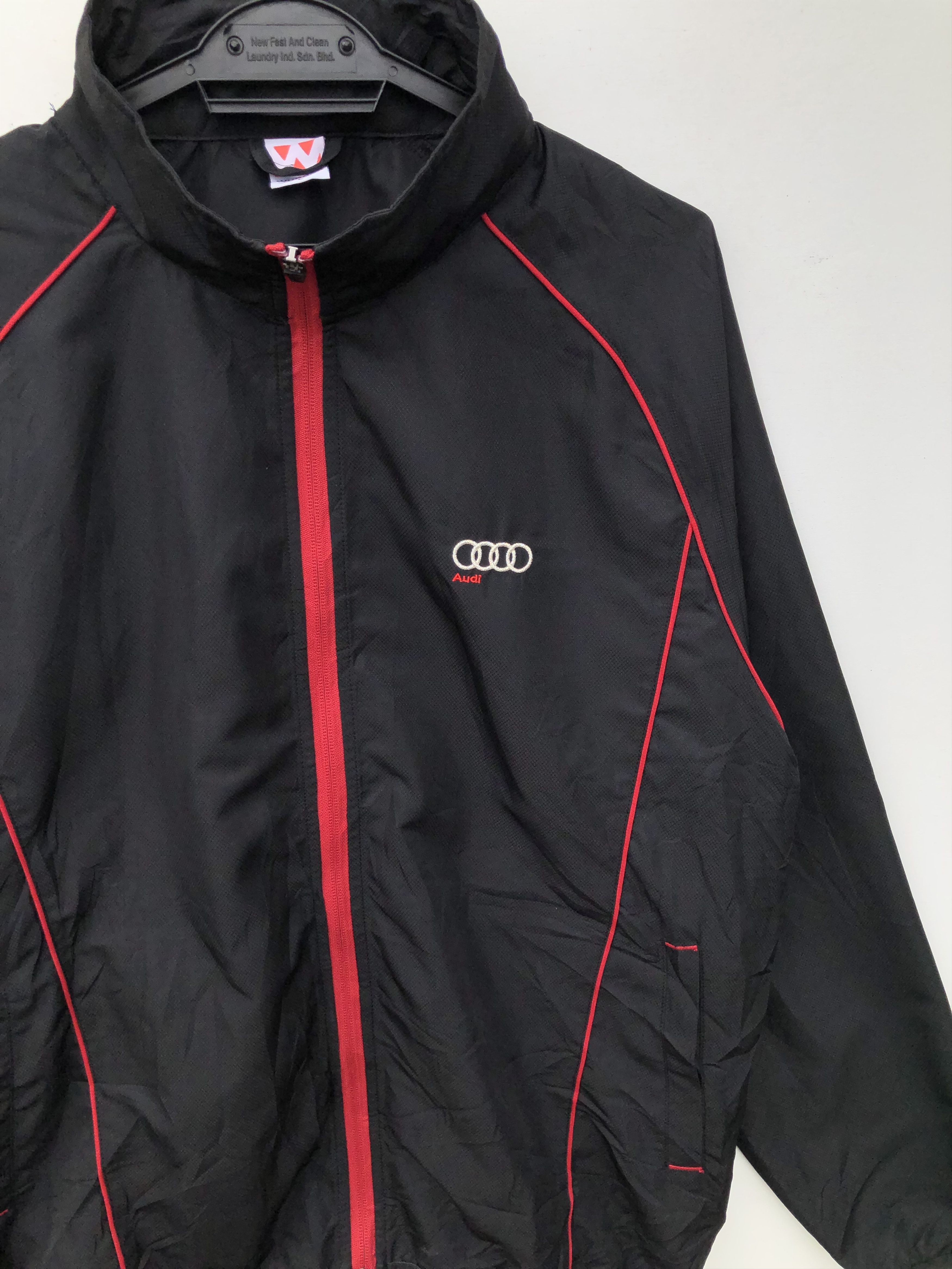 Audi × Japanese Brand × Vintage VINTAGE AUDI LIGHT HOODED WINDBREAKER Size US L / EU 52-54 / 3 - 3 Thumbnail
