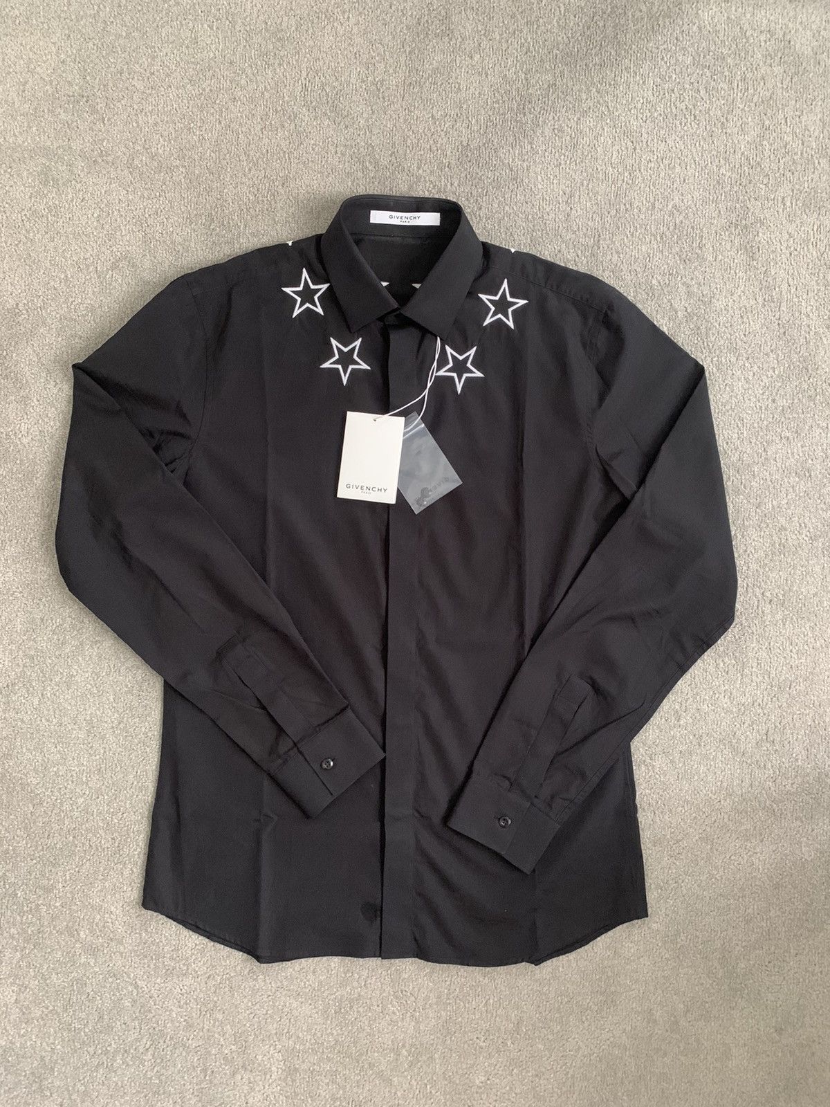 image of Givenchy Riccardo Tisci’S Iconic Black Stars Cuban Shirt, Men's (Size Small)