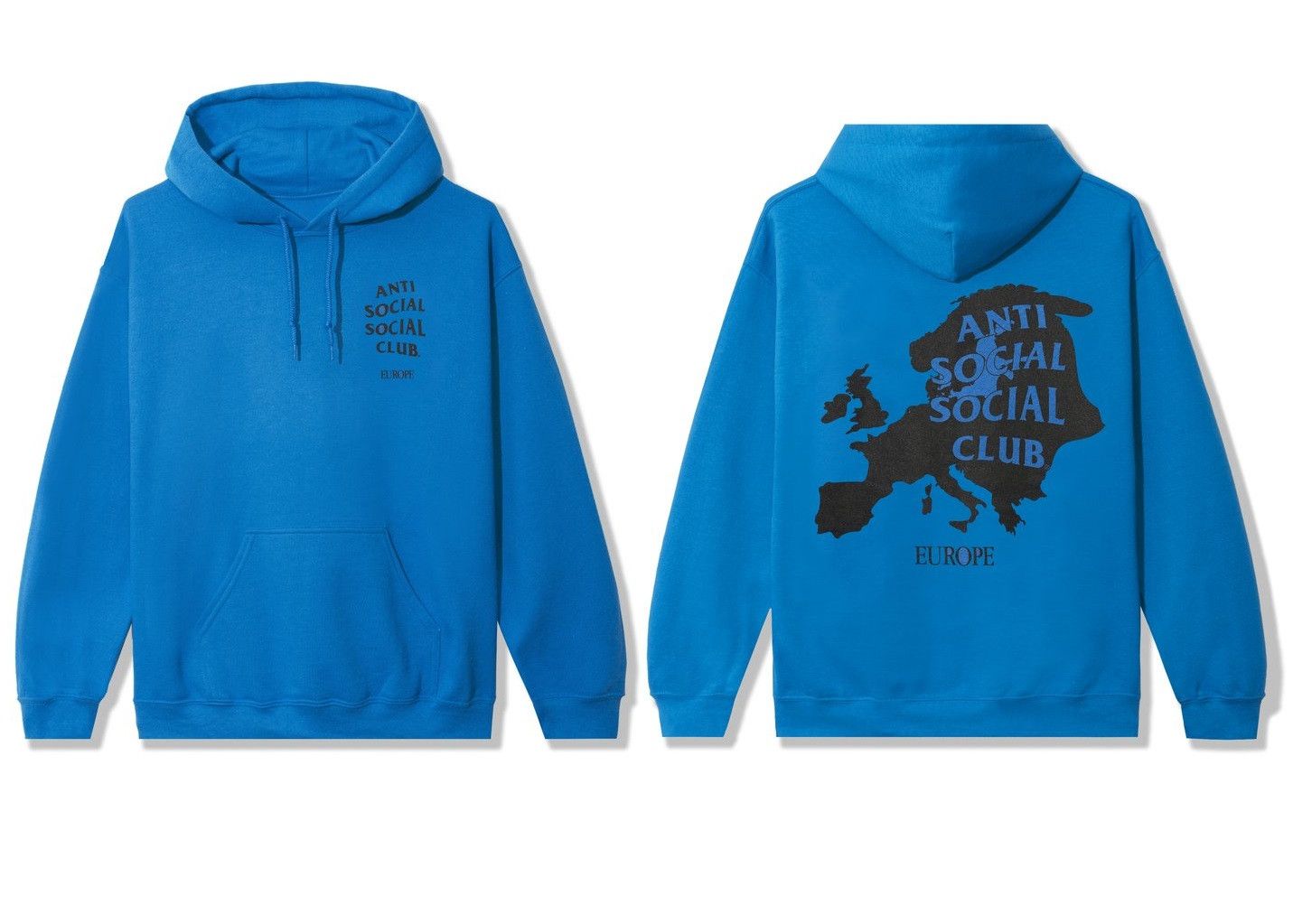Anti Social Social Club DS Black ASSC Europe Blue Hoodie in hand Bape KITH kaws fog Size US M / EU 48-50 / 2 - 6 Thumbnail