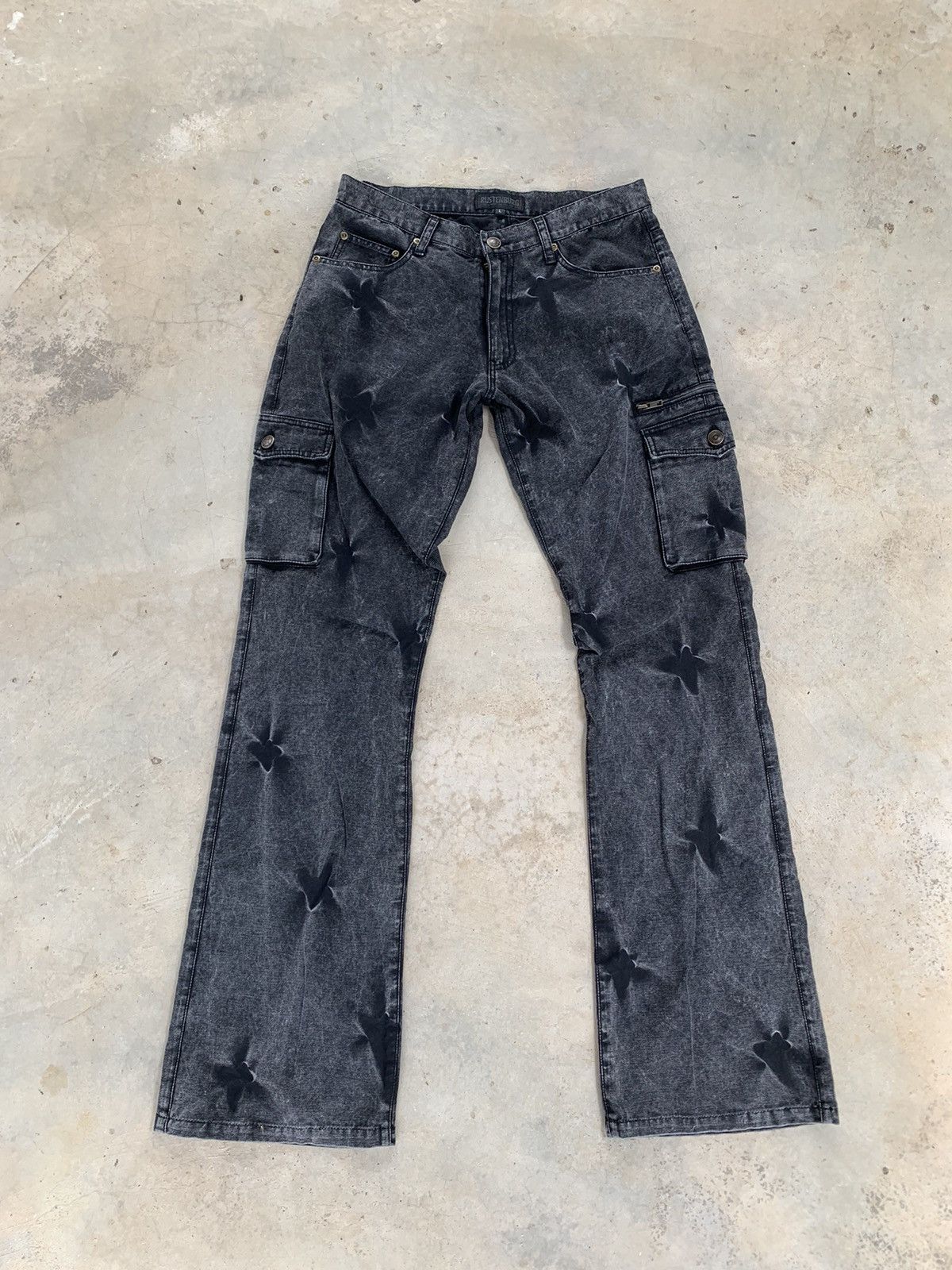 Japanese Brand Rustenburg Bootcut Denim Cargo Pants Size US 30 / EU 46 - 1 Thumbnail