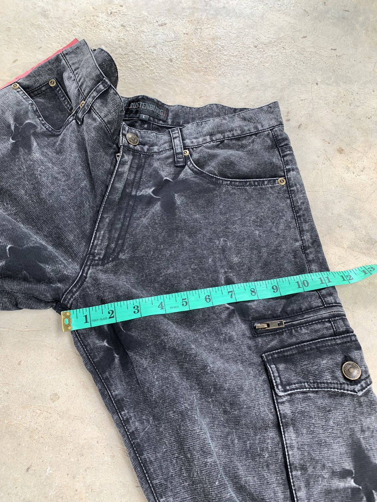 Japanese Brand Rustenburg Bootcut Denim Cargo Pants Size US 30 / EU 46 - 6 Thumbnail