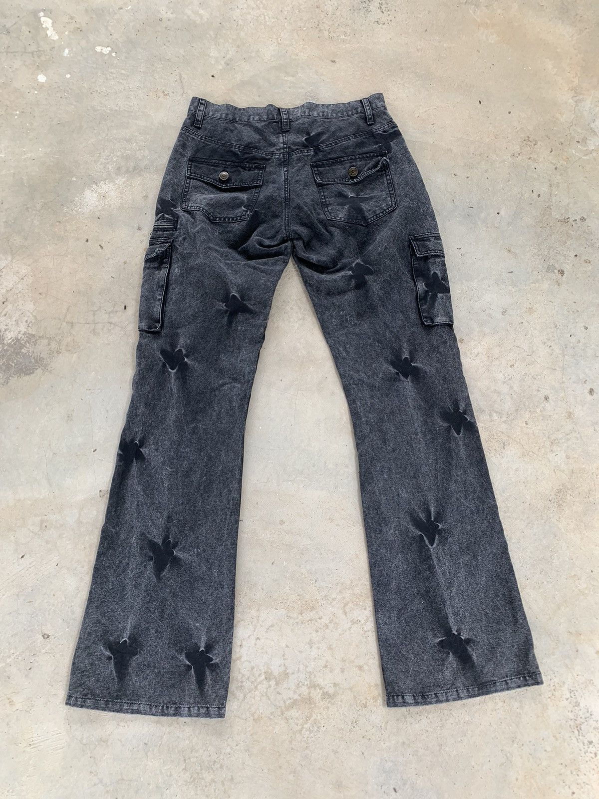 Japanese Brand Rustenburg Bootcut Denim Cargo Pants Size US 30 / EU 46 - 2 Thumbnail