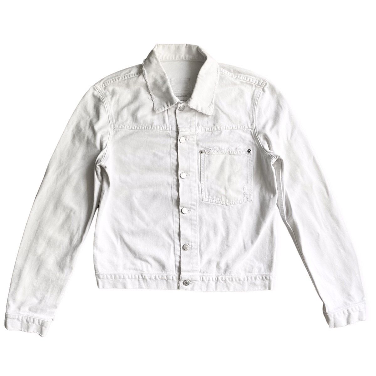 image of Helmut Lang Archive Vintage Broke Denim One Pocket in White, Men's (Size Medium)
