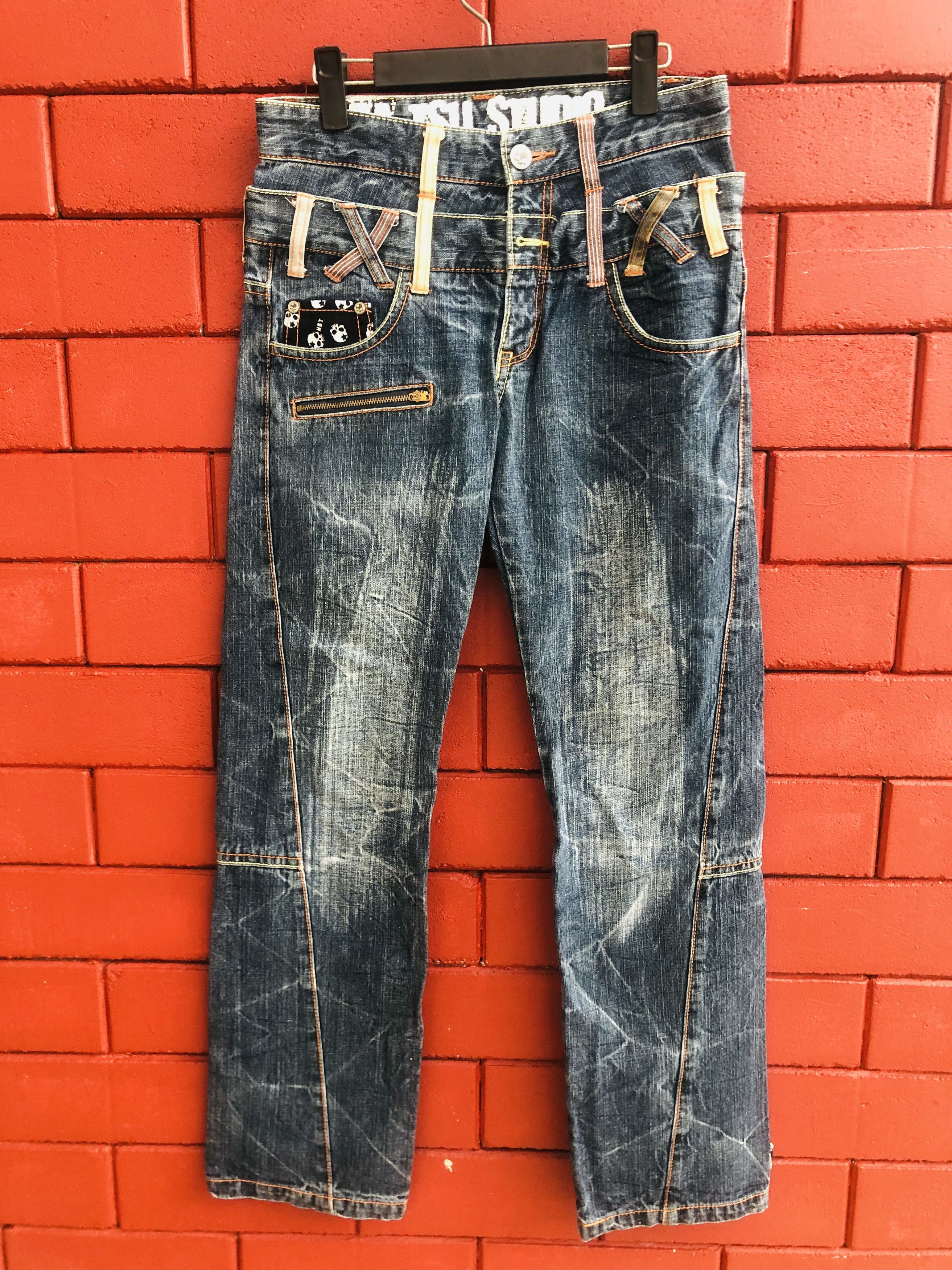 image of Vintage Bat-Su Studio Japanese Designer Fashion Style in Dark Blue, Men's (Size 30)