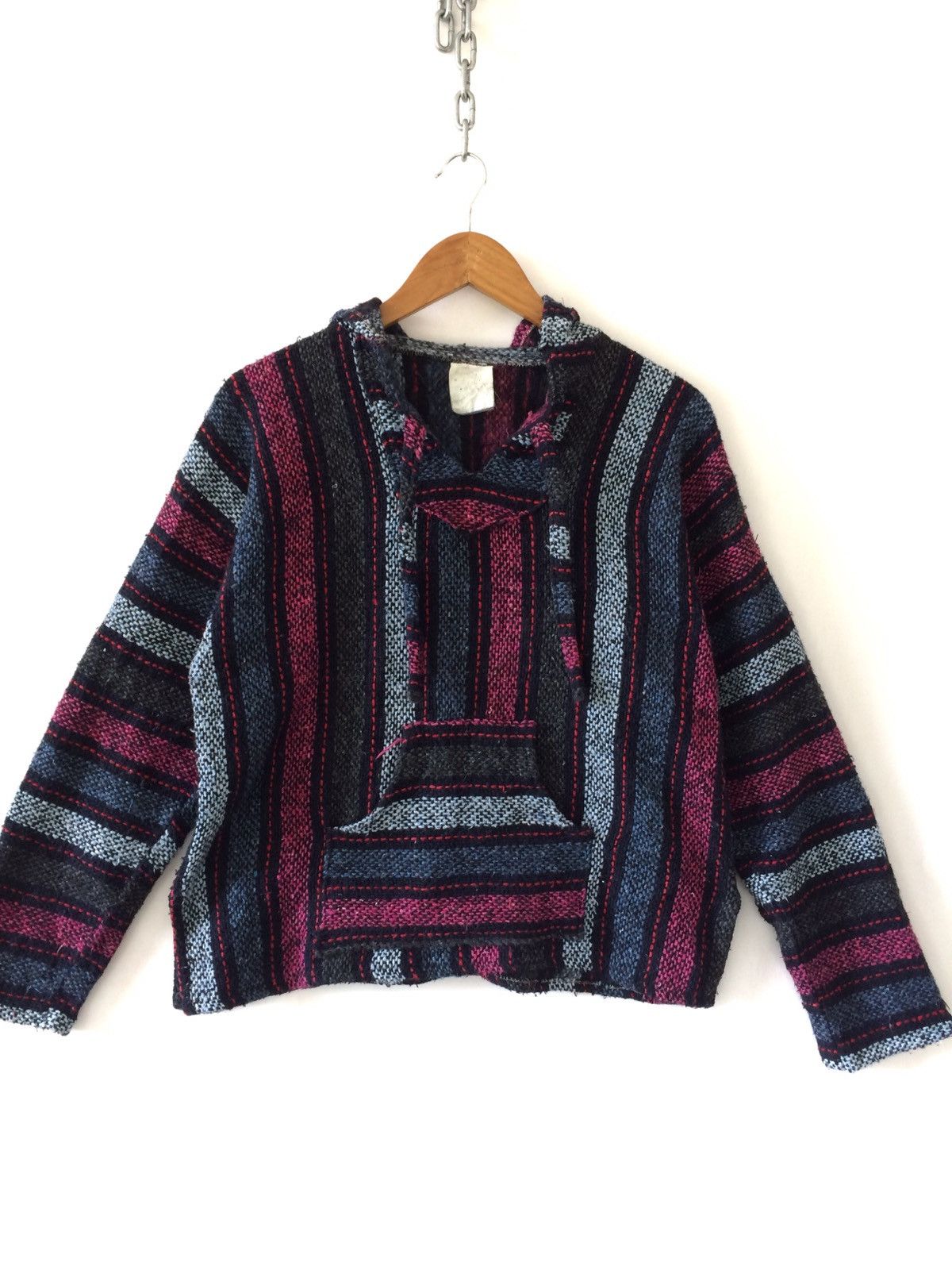 image of Vintage Bajar Mexican Hoodies Pullover, Men's (Size Small)