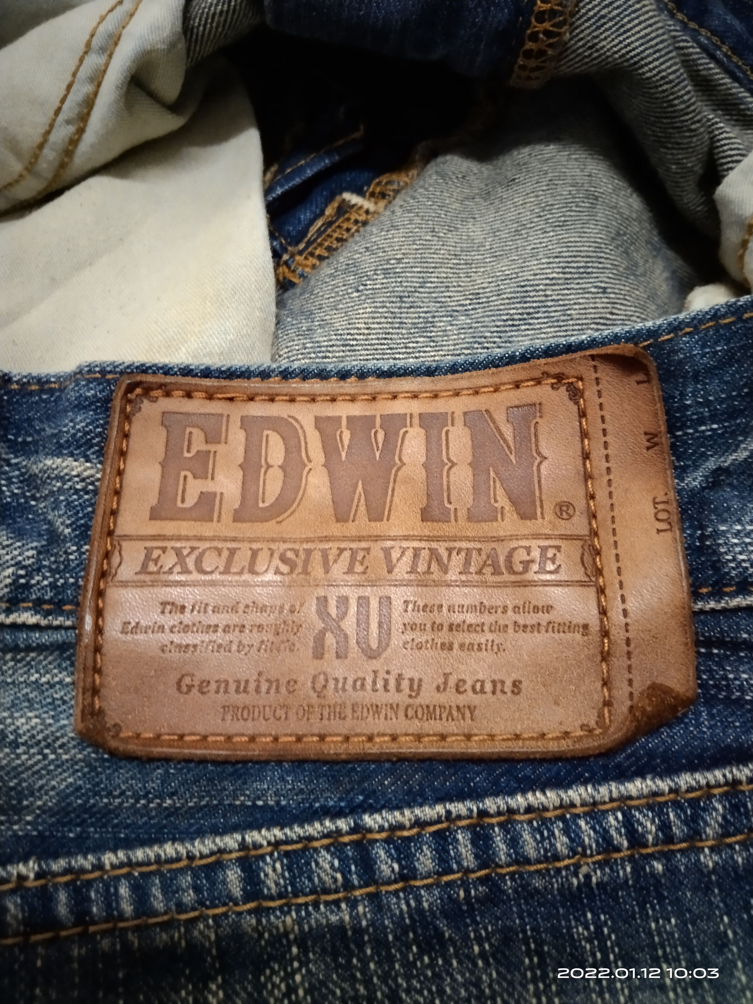 Edwin THRASHED JAPANESE BRAND EDWIN EXCLUSIVE VINTAGE Size US 34 / EU 50 - 6 Thumbnail