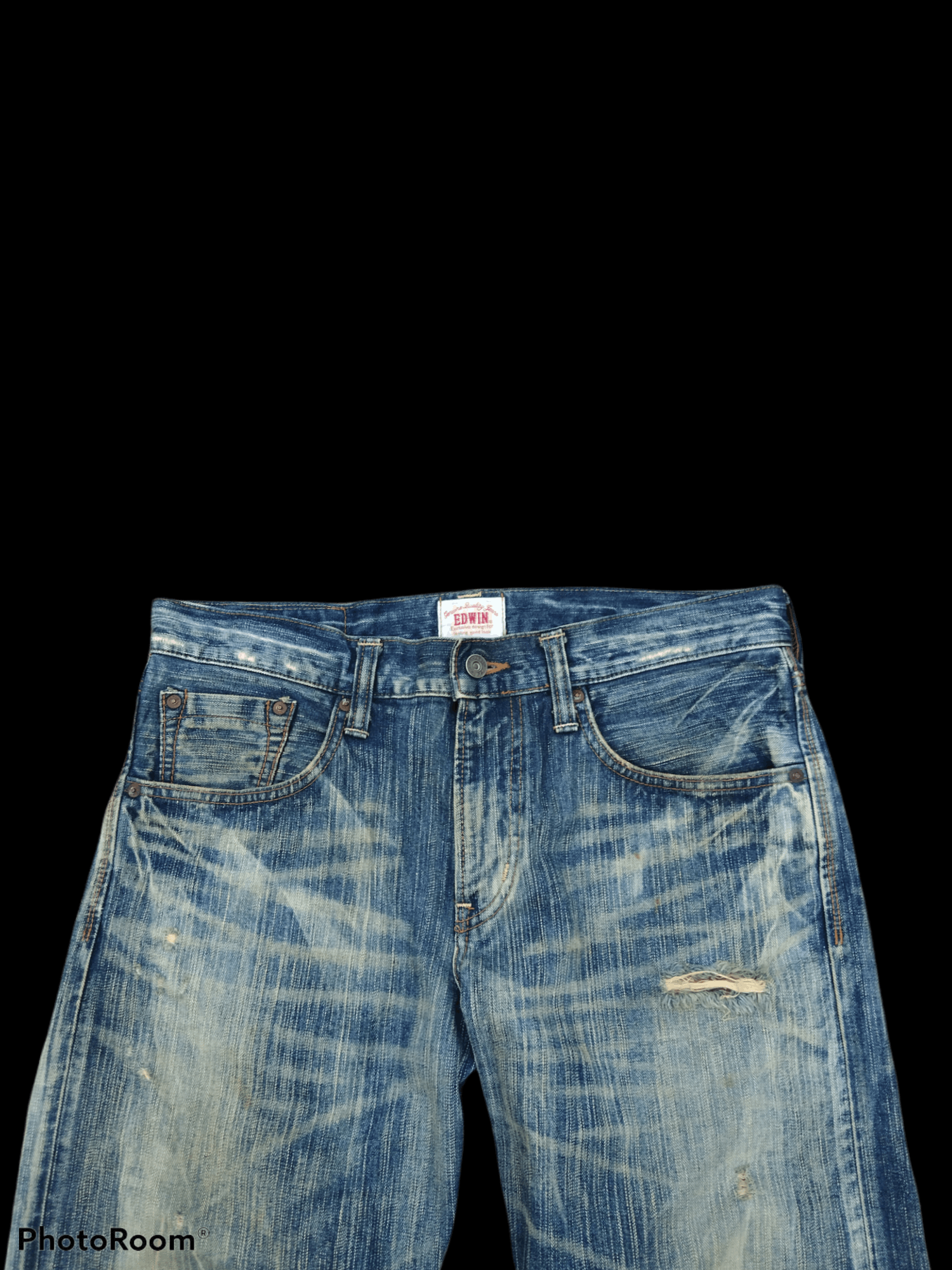 Edwin THRASHED JAPANESE BRAND EDWIN EXCLUSIVE VINTAGE Size US 34 / EU 50 - 3 Thumbnail