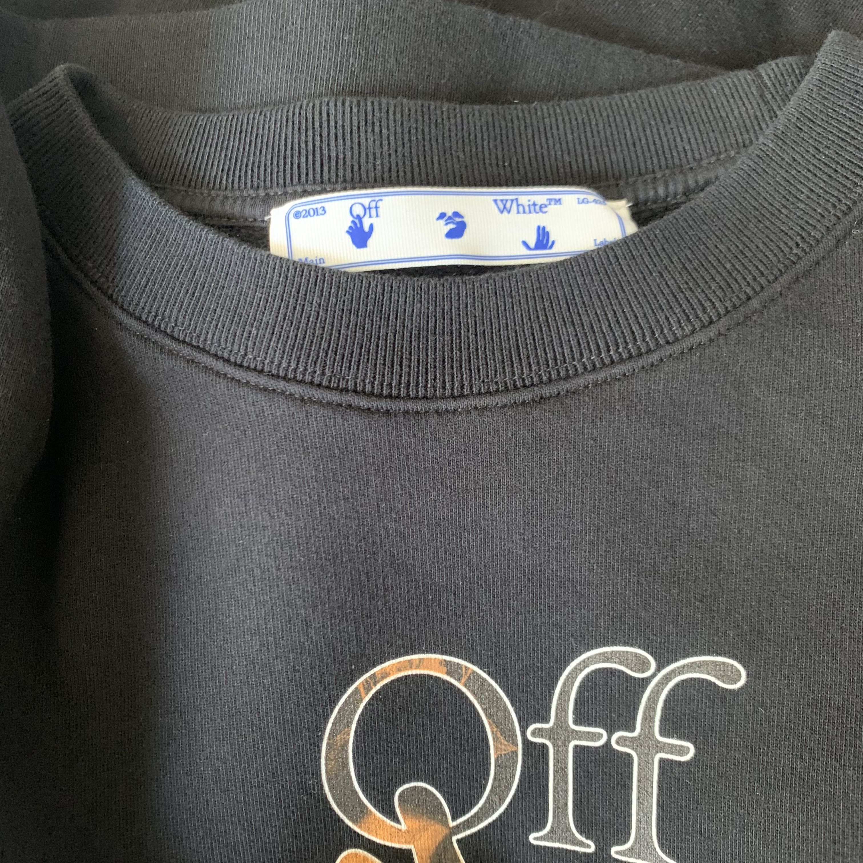 Off-White Off-White Caravaggio Hand Abbey Stone Crewneck Sweatshirt Size US L / EU 52-54 / 3 - 4 Thumbnail