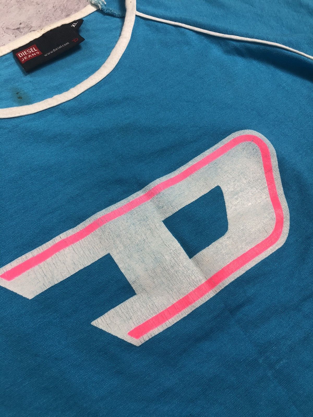 Diesel × Vintage VTG Woman’s Faded Diesel Longsleeve Jersey Central Big Logo Size M / US 6-8 / IT 42-44 - 5 Thumbnail