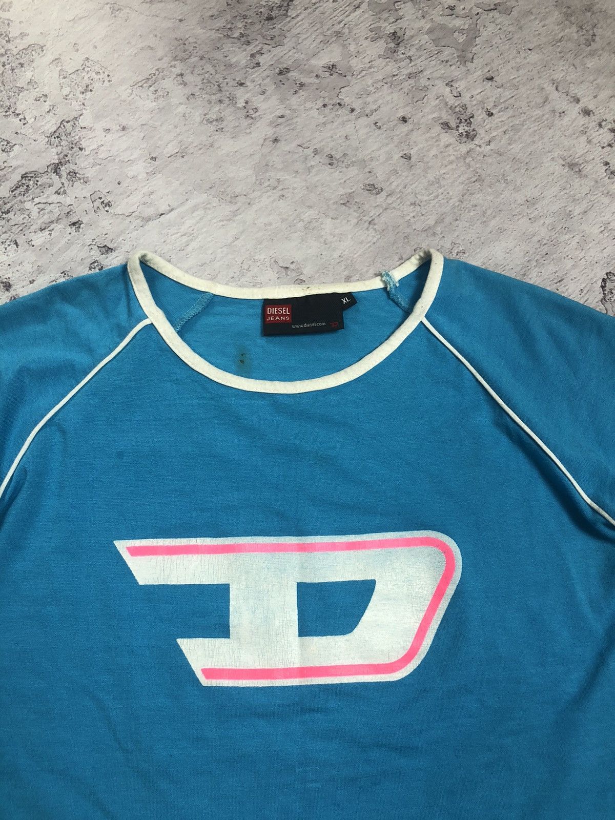Diesel × Vintage VTG Woman’s Faded Diesel Longsleeve Jersey Central Big Logo Size M / US 6-8 / IT 42-44 - 4 Thumbnail