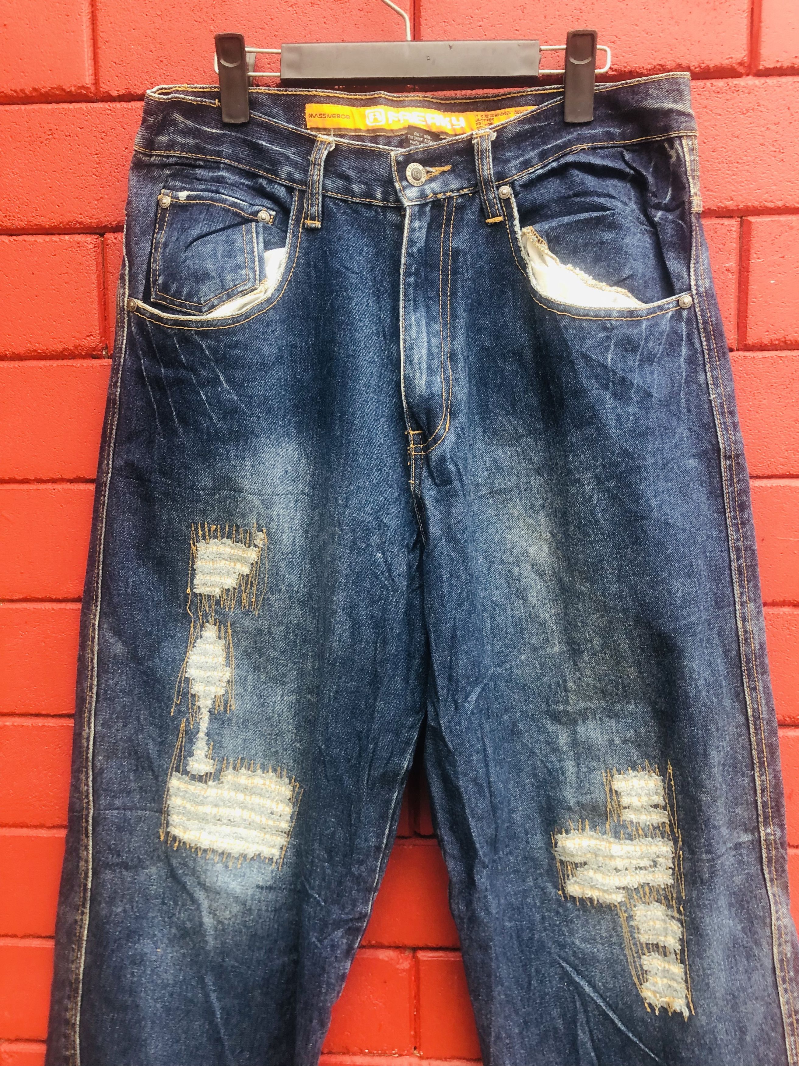 Japanese Brand × Vintage Vintage Freaky Hip Hop Japanese Designer Fashion Style Size US 33 - 3 Thumbnail