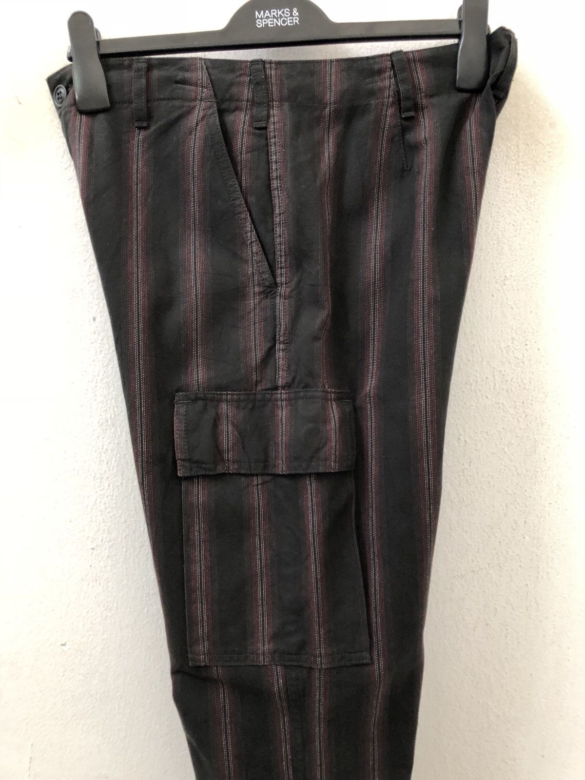 FOB Factory FF Japan Experimental Special Clothes Border Striped Cargo Size US 31 - 10 Thumbnail